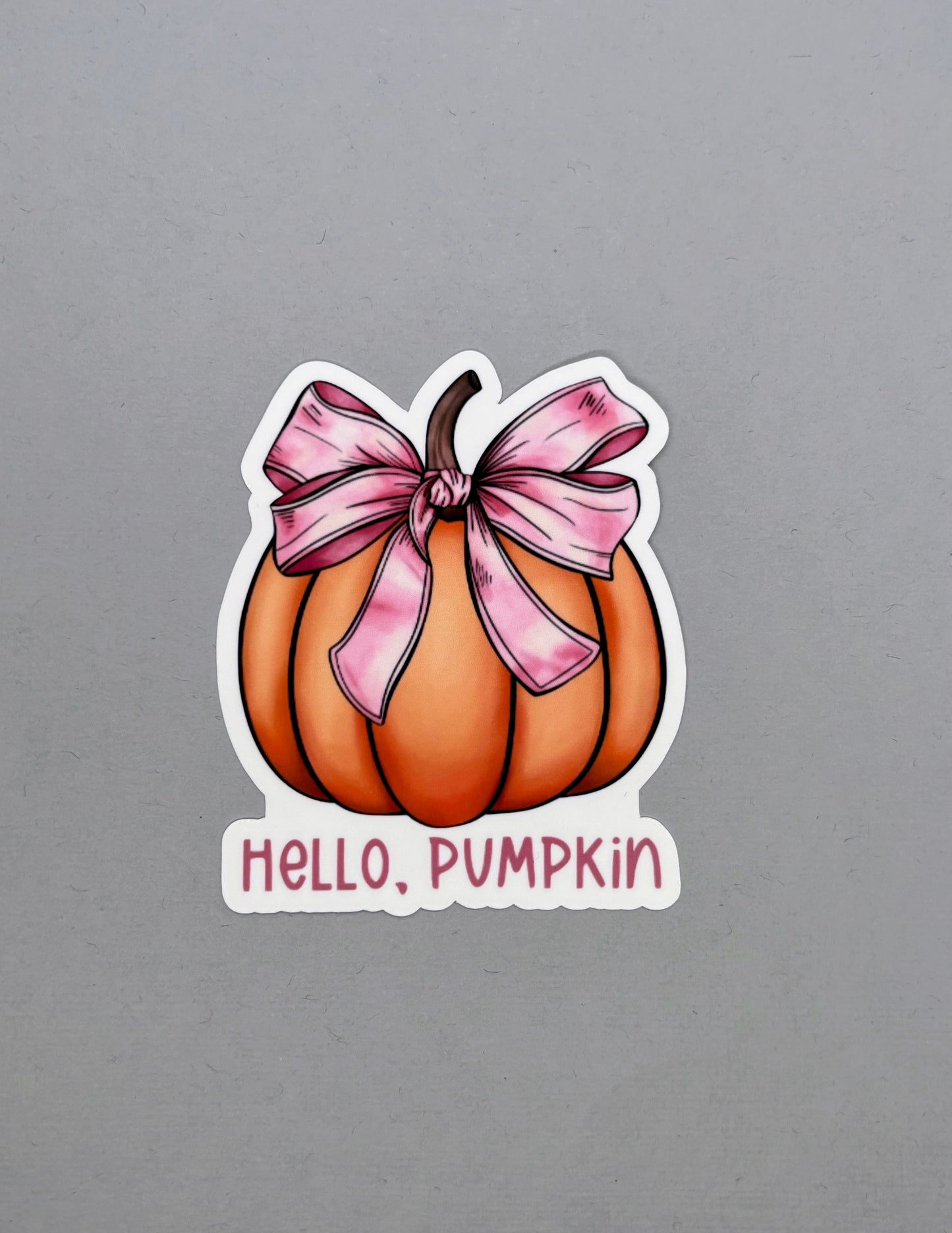 Hello, Pumpkin Coquette Bow Sticker