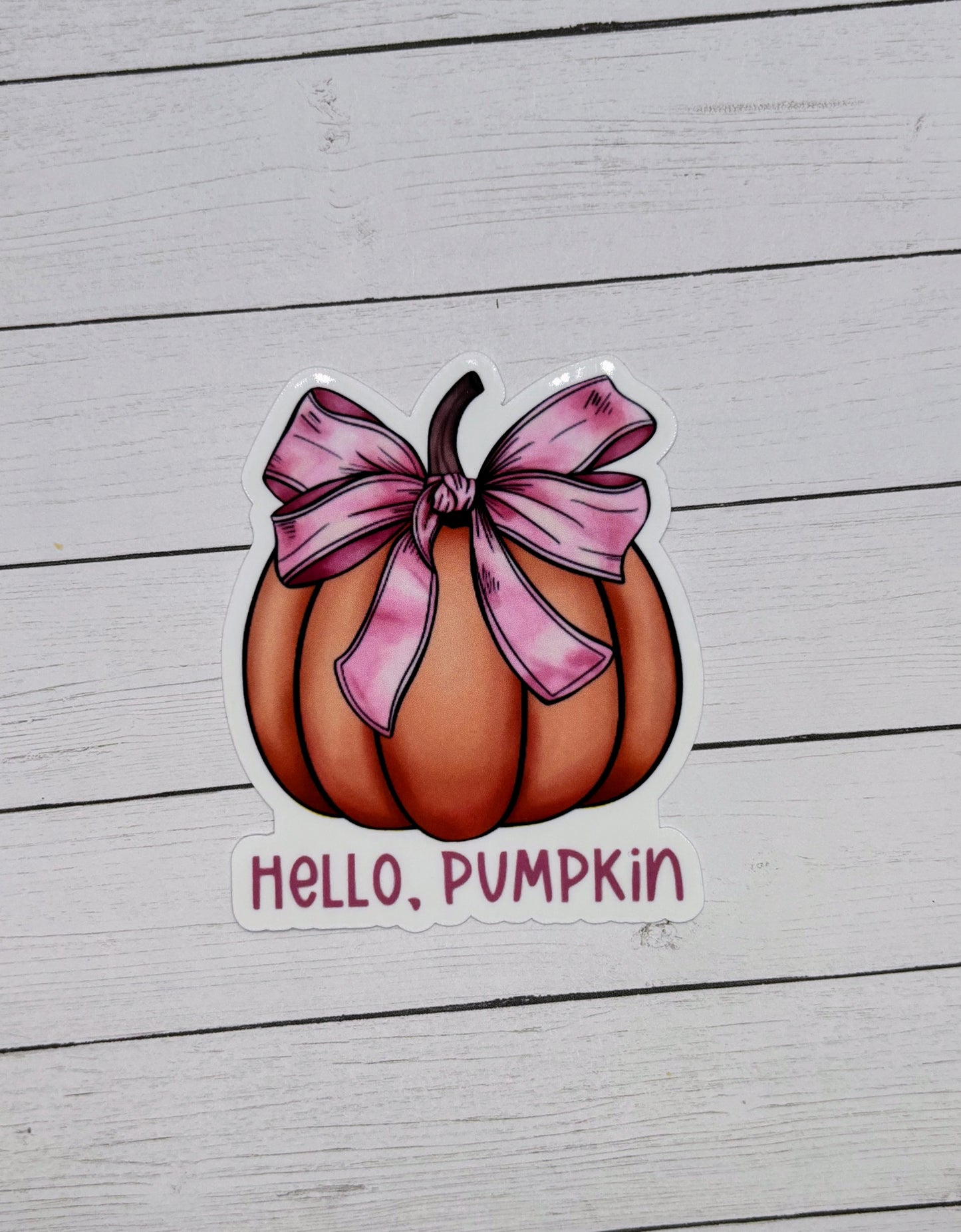 Hello, Pumpkin Coquette Bow Sticker