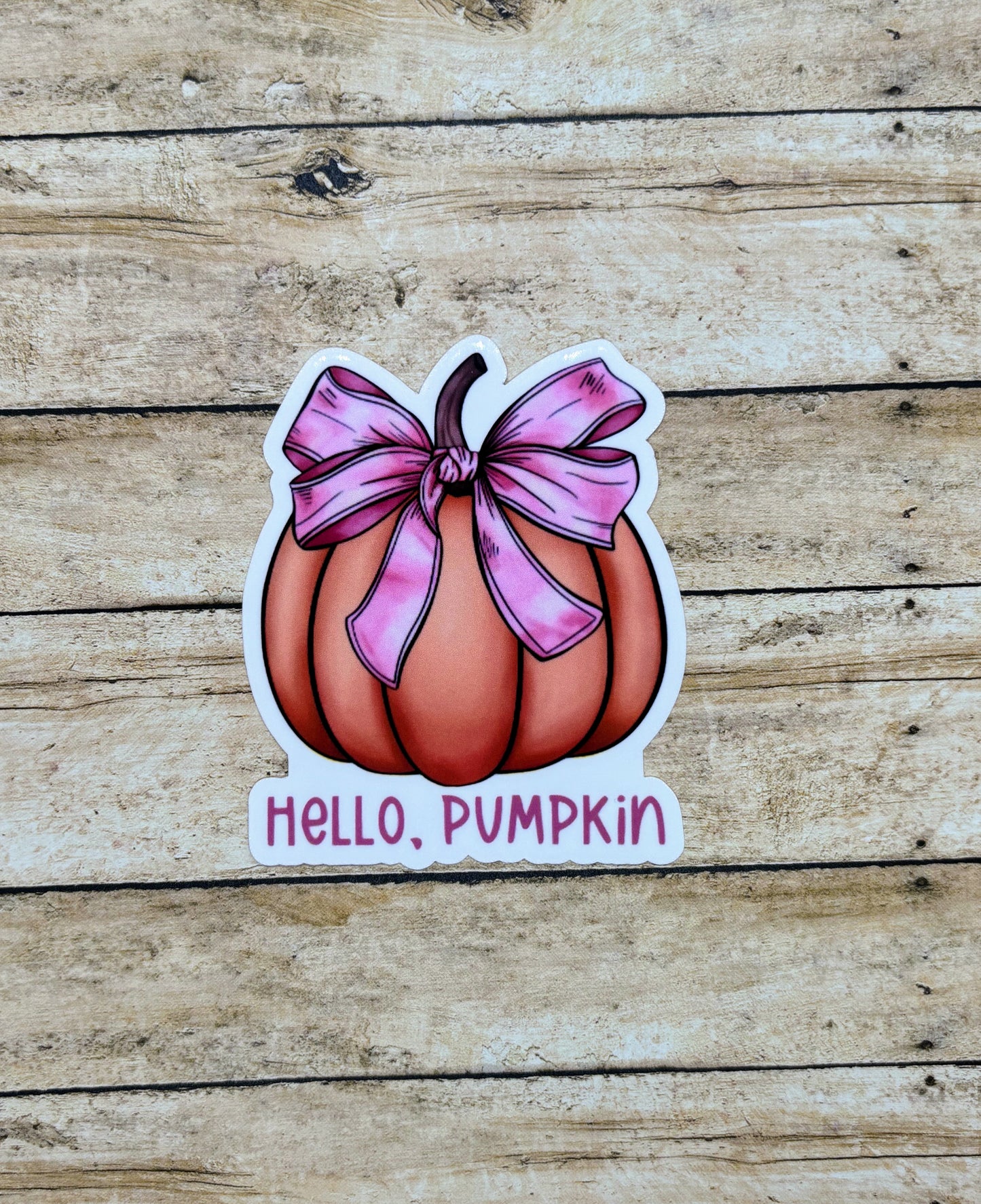 Hello, Pumpkin Coquette Bow Sticker