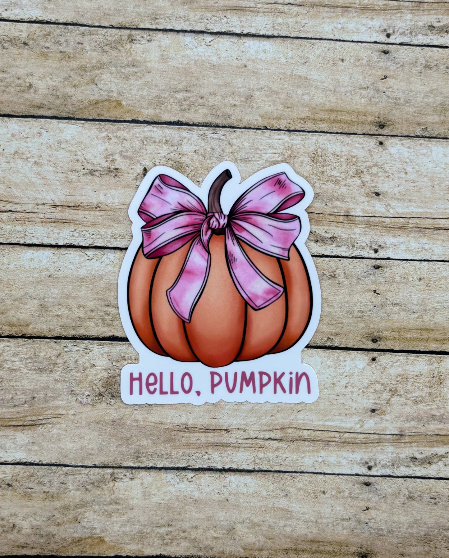 Hello, Pumpkin Coquette Bow Sticker