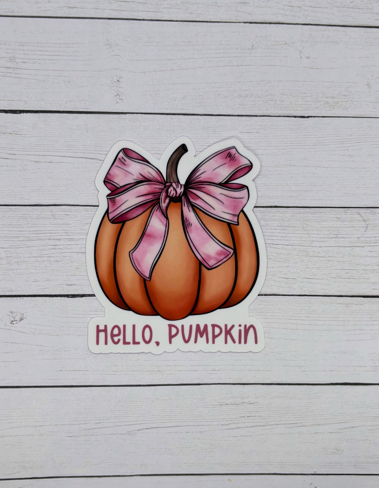 Hello, Pumpkin Coquette Bow Sticker