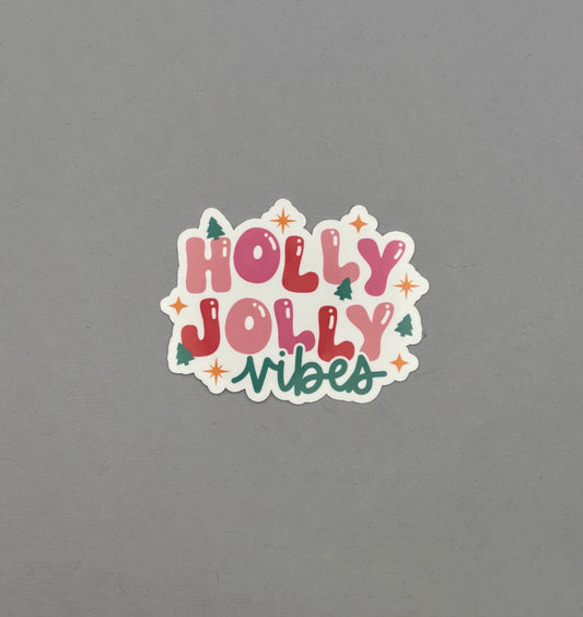 Holly Jolly Vibes Sticker