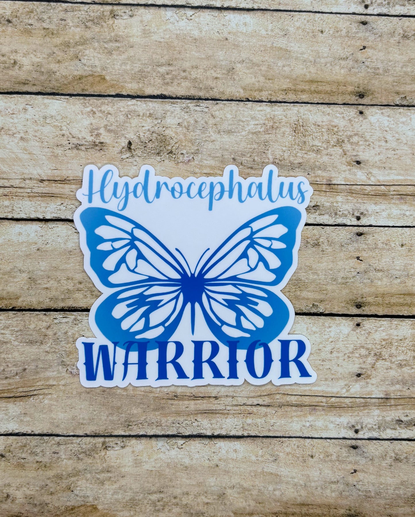 Hydrocephalus Warrior Butterfly Sticker