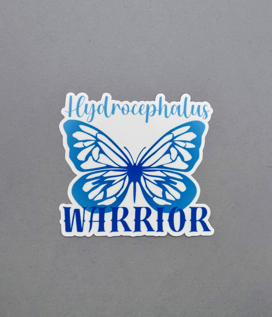 Hydrocephalus Warrior Butterfly Sticker