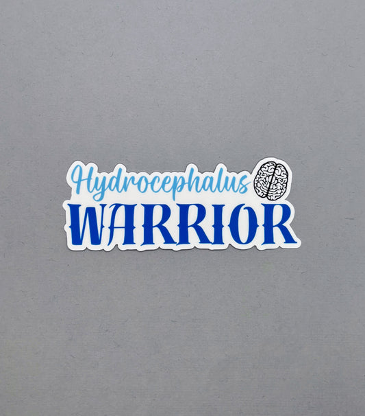 Hydrocephalus Warrior Brain Sticker