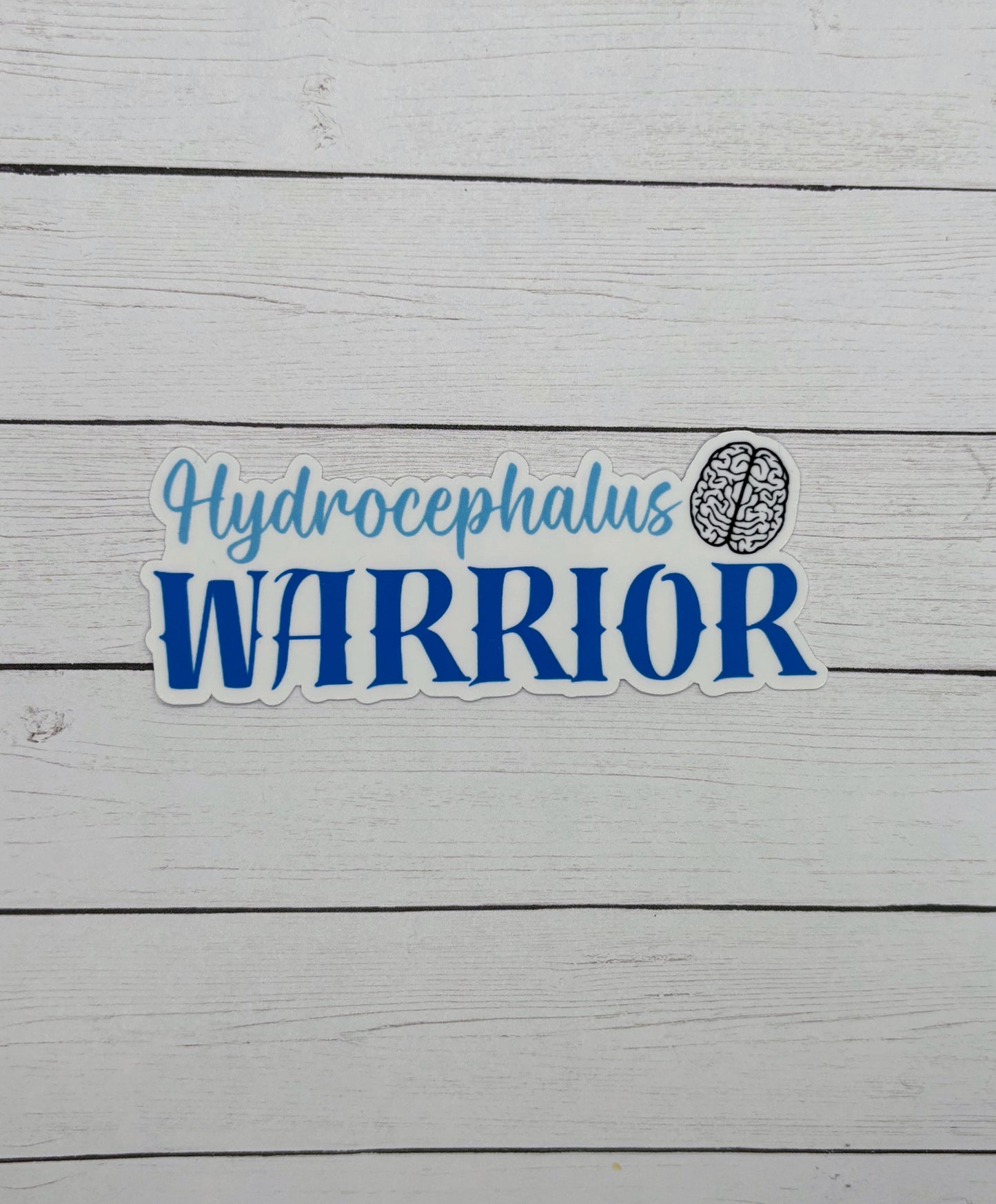 Hydrocephalus Warrior Brain Sticker