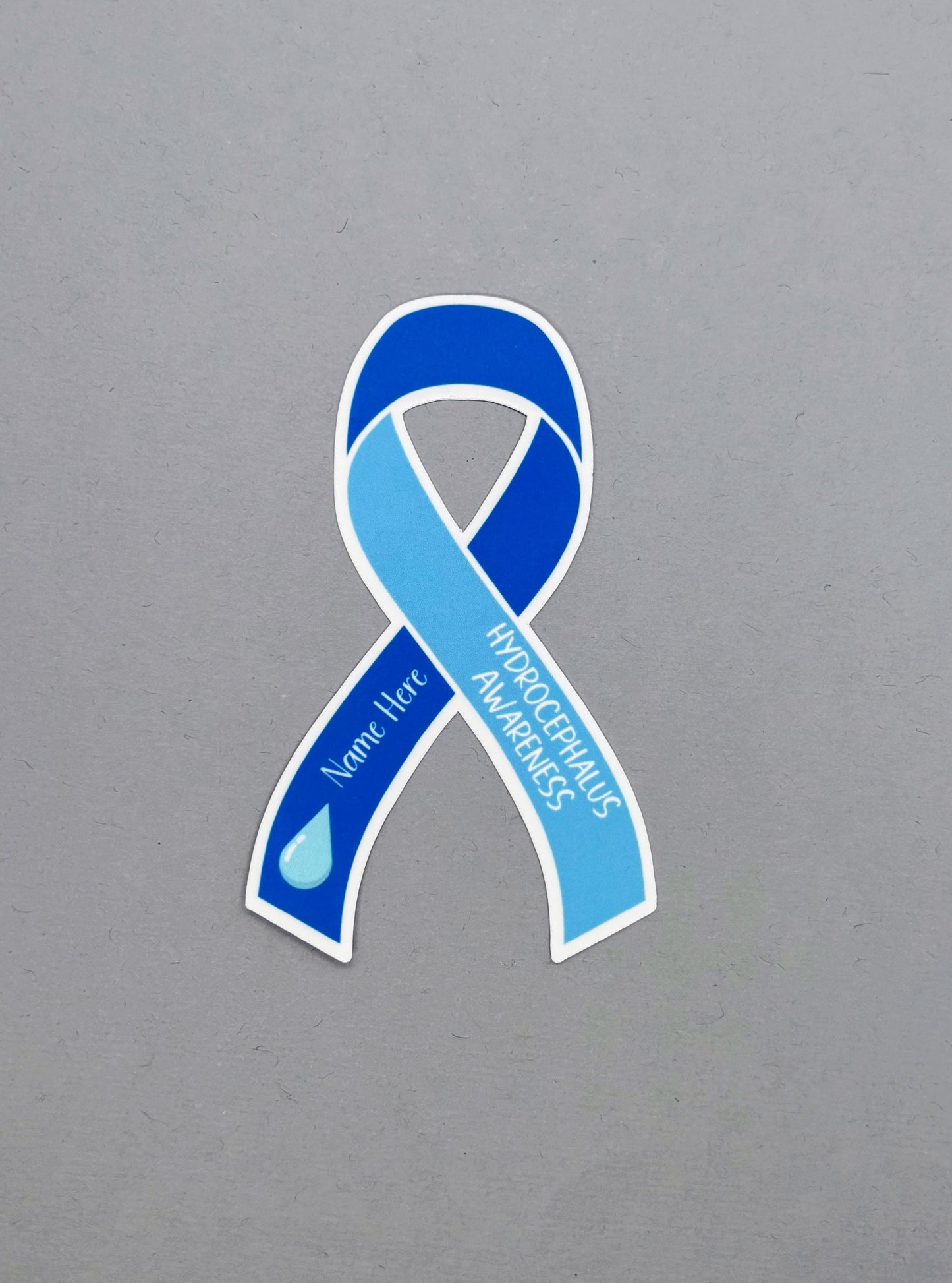 Hydrocephalus Awareness Custom Ribbon Sticker