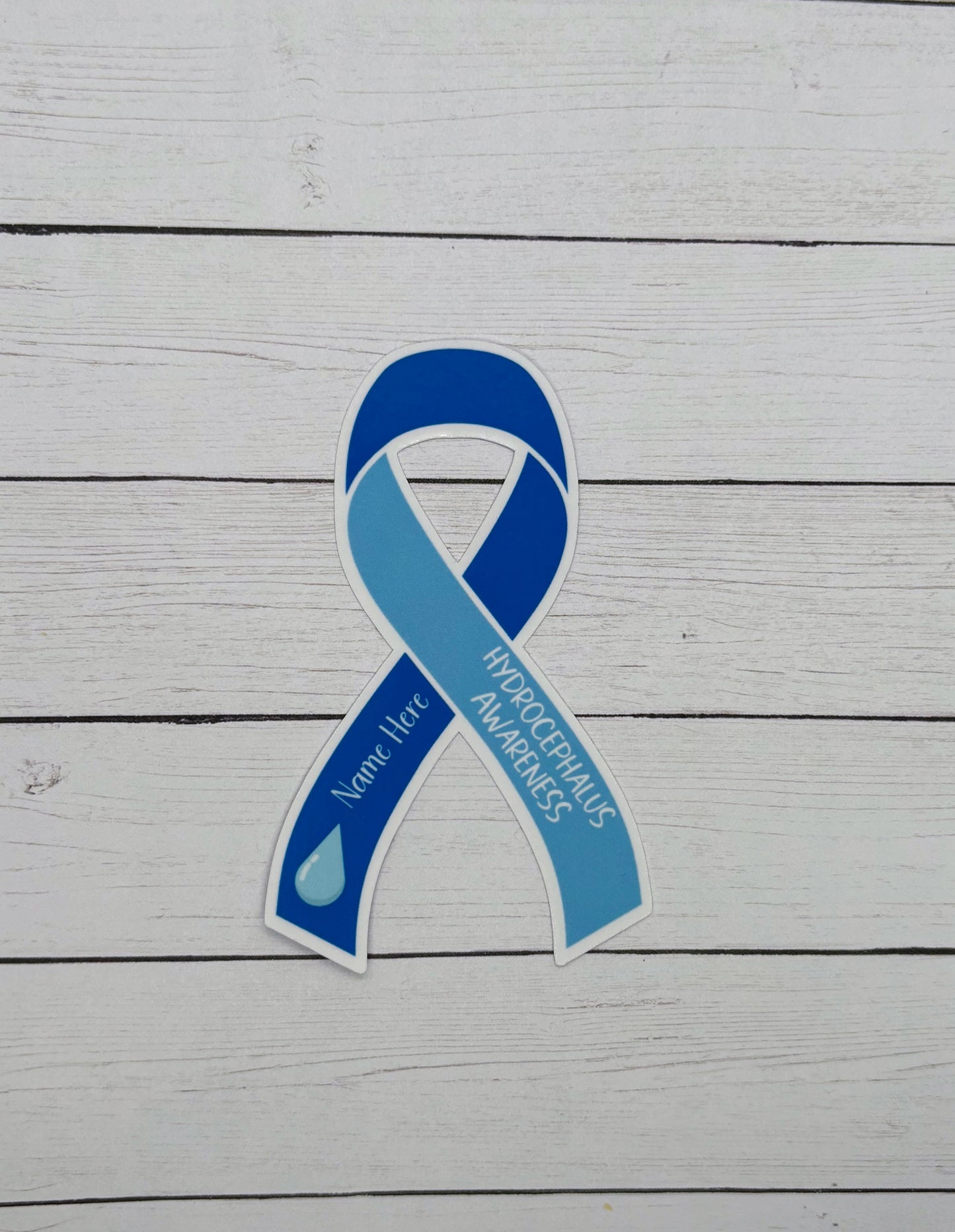 Hydrocephalus Awareness Custom Ribbon Sticker