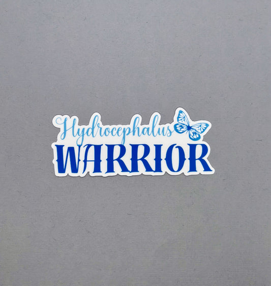 Hydrocephalus Warrior Butterfly Sticker