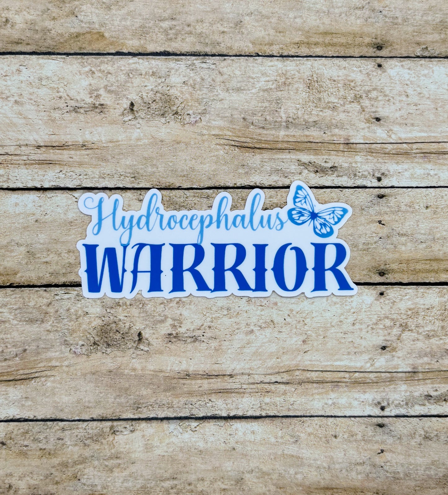 Hydrocephalus Warrior Butterfly Sticker