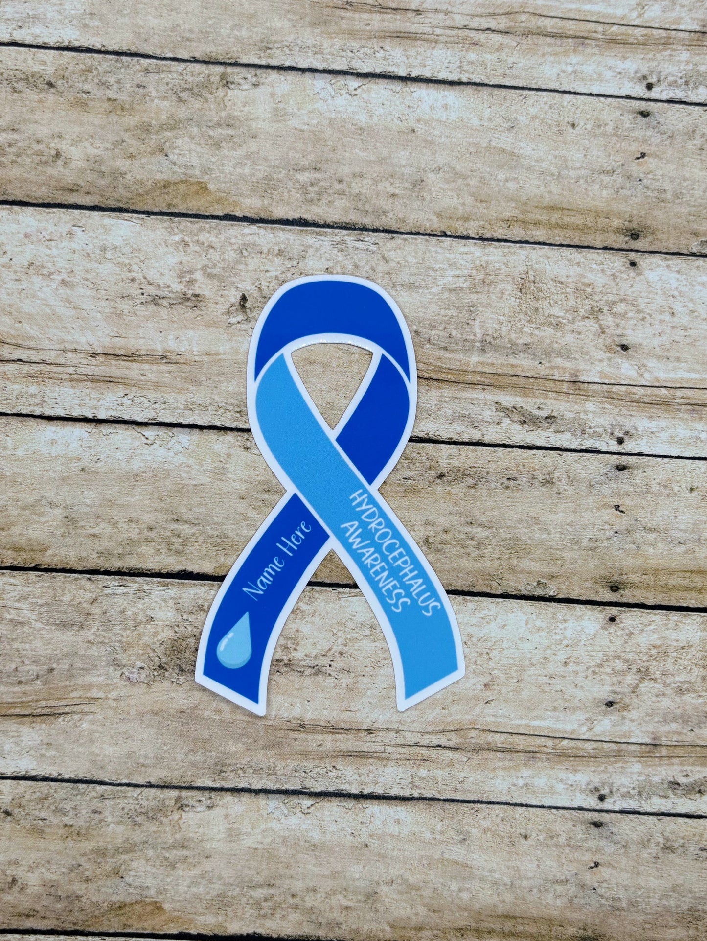 Hydrocephalus Awareness Custom Ribbon Sticker