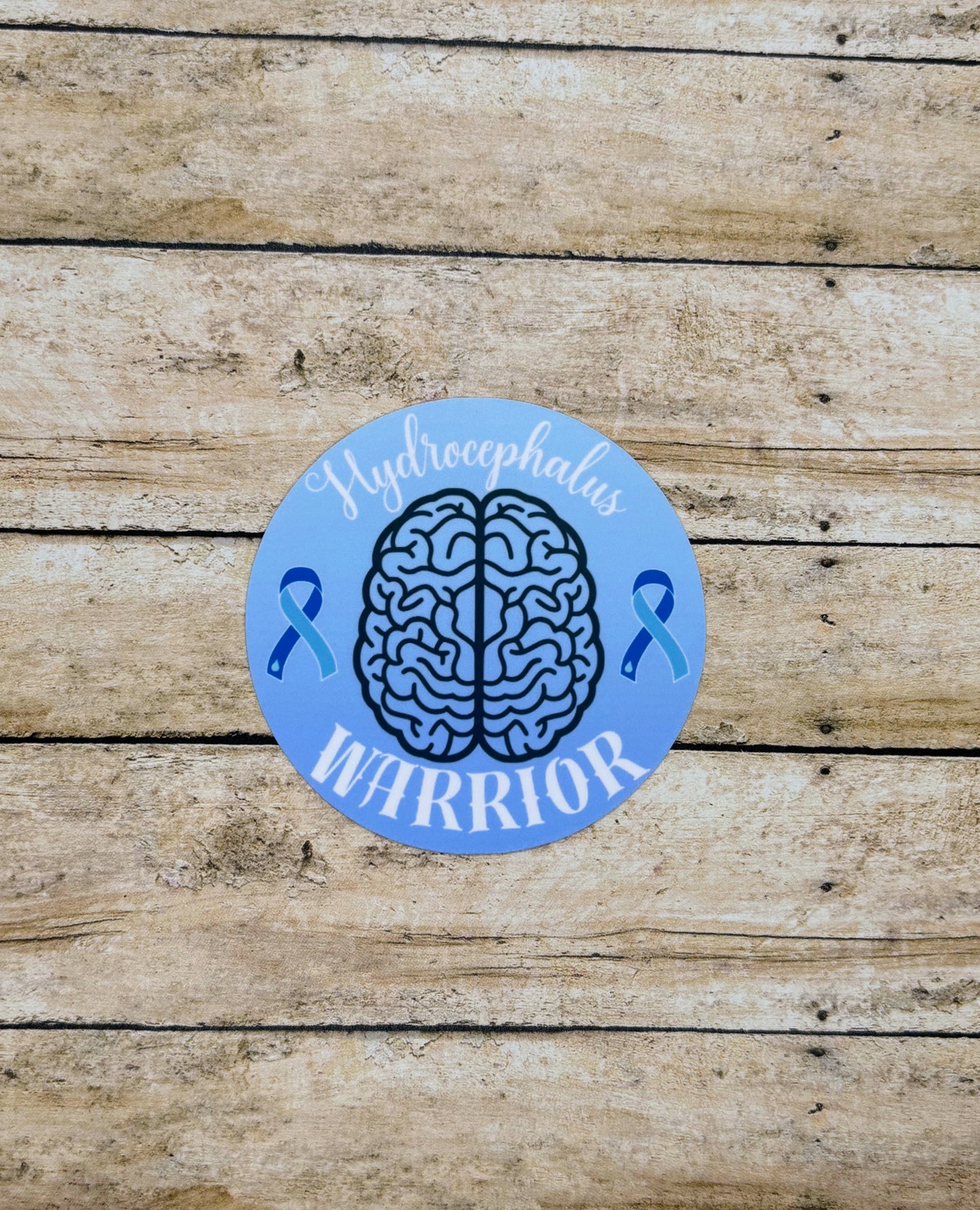 Hydrocephalus Warrior Brain Sticker