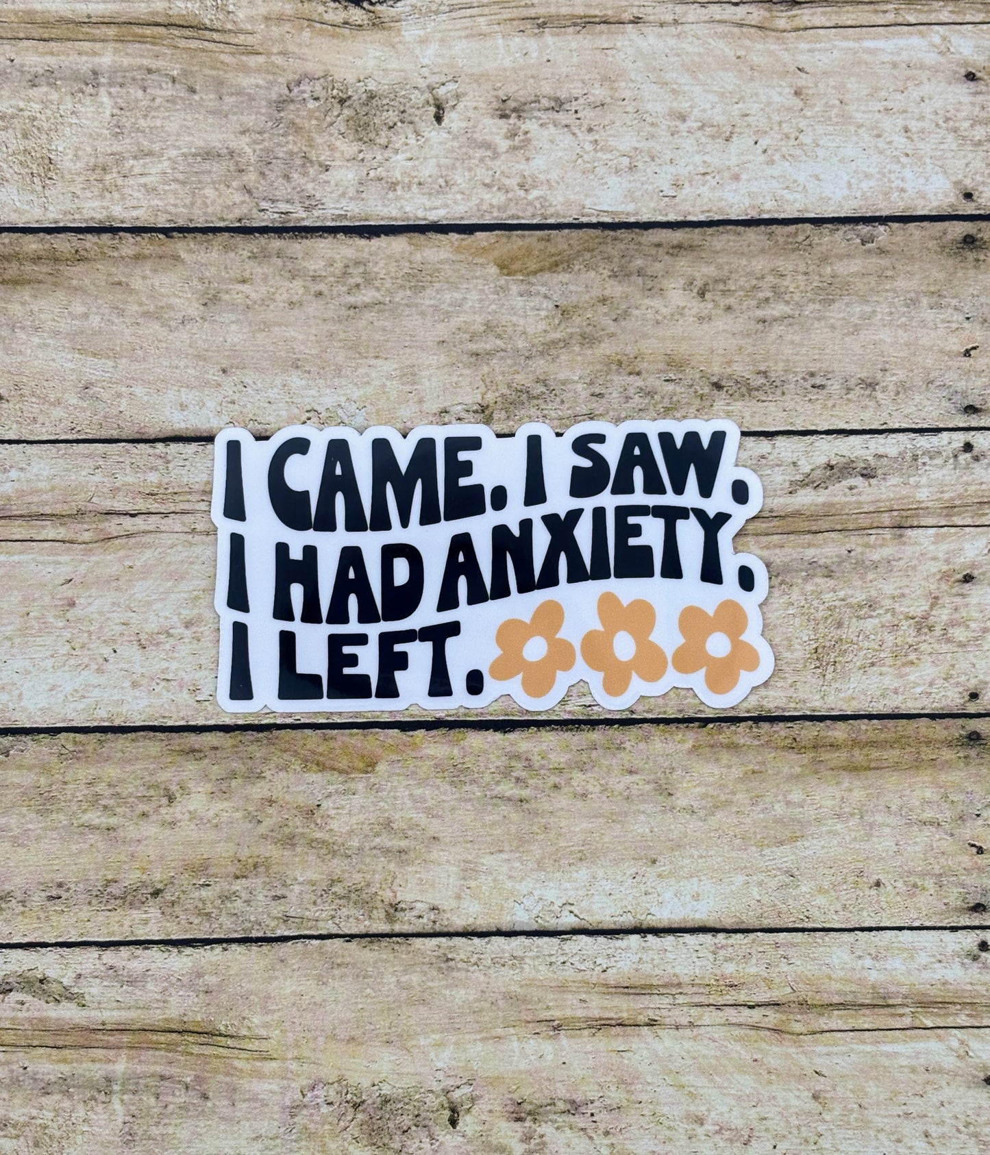 I came. I saw. I had Anxiety. I Left. Sticker