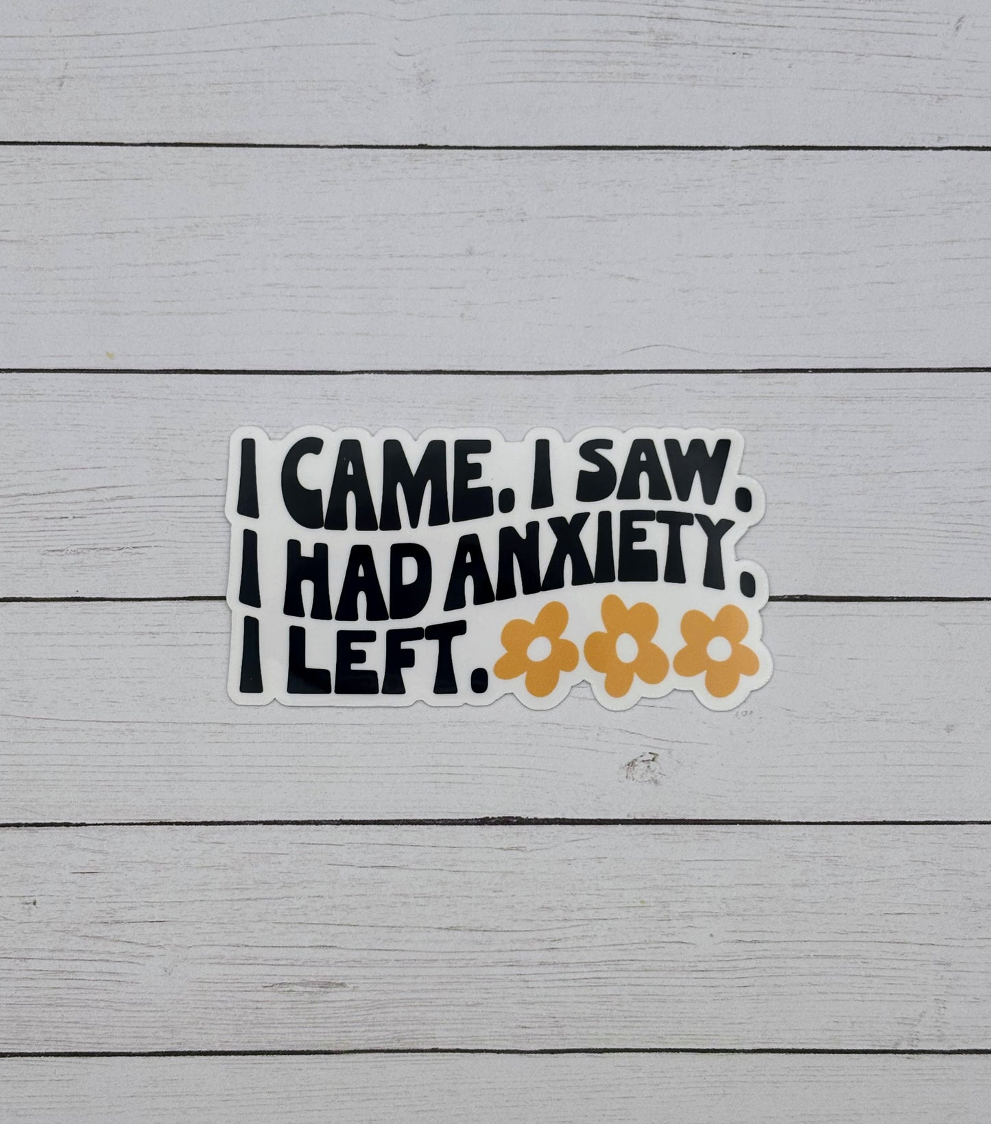 I came. I saw. I had Anxiety. I Left. Sticker
