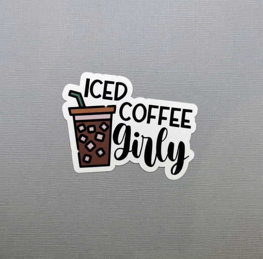 Iced Coffee Girly Sticker