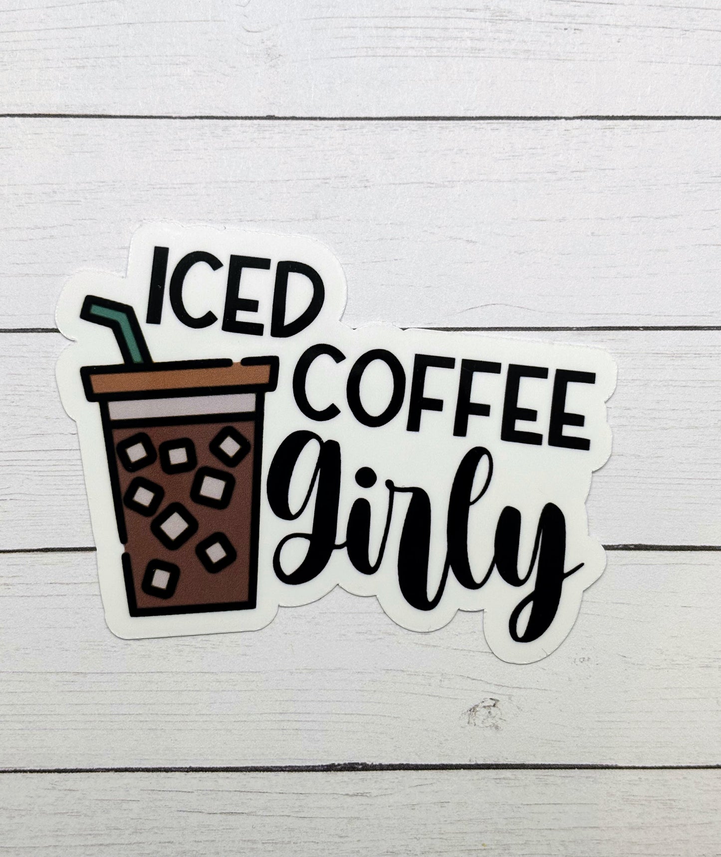 Iced Coffee Girly Sticker