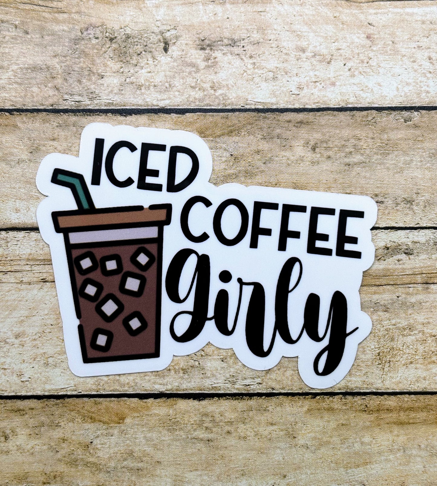 Iced Coffee Girly Sticker