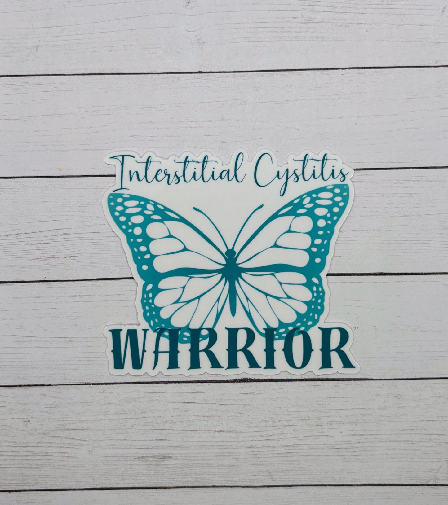 Interstitial Cystitis Warrior Butterfly Sticker