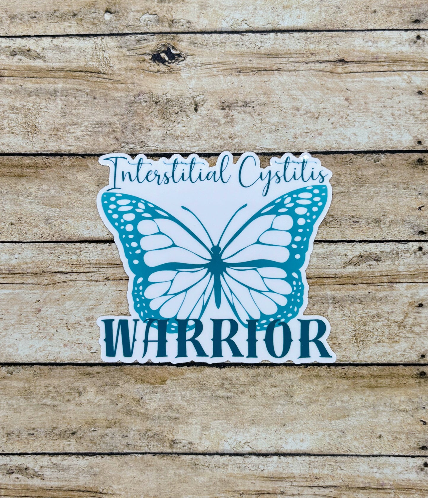 Interstitial Cystitis Warrior Butterfly Sticker