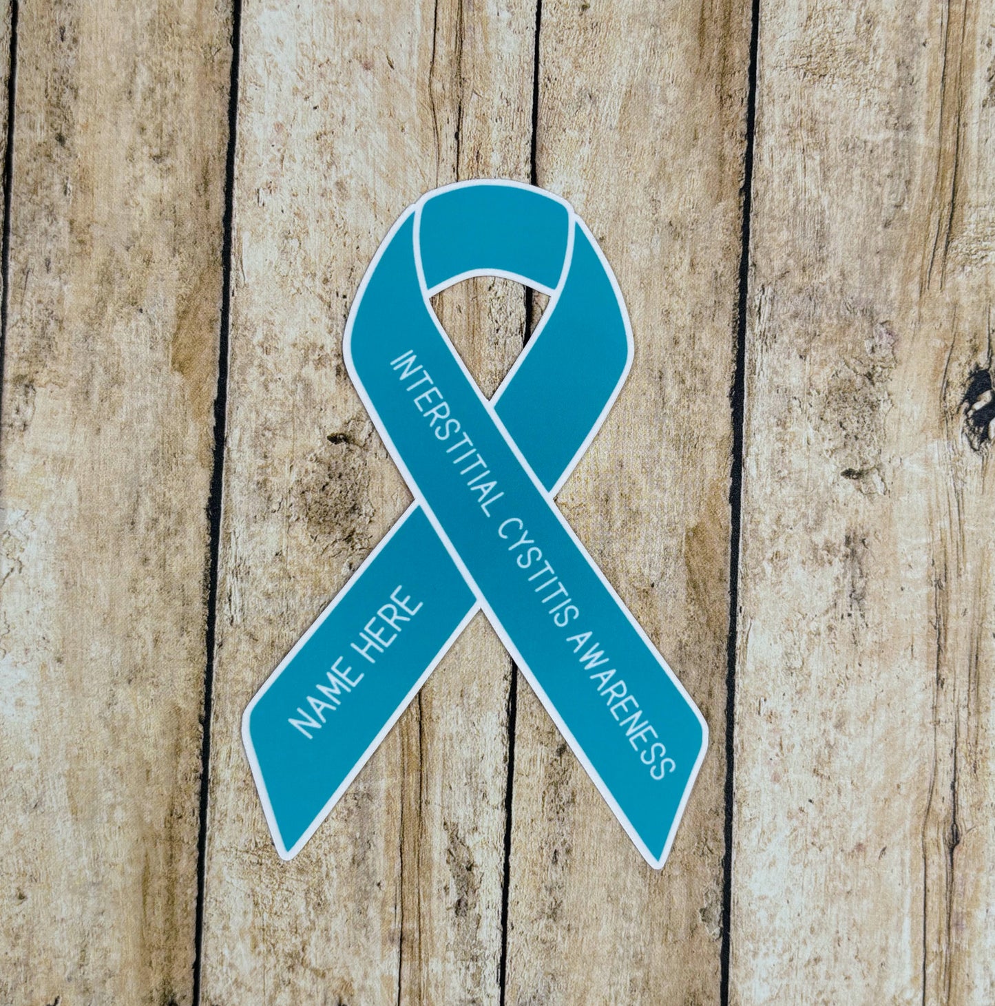 Interstitial Cystitis Awareness Custom Ribbon Sticker