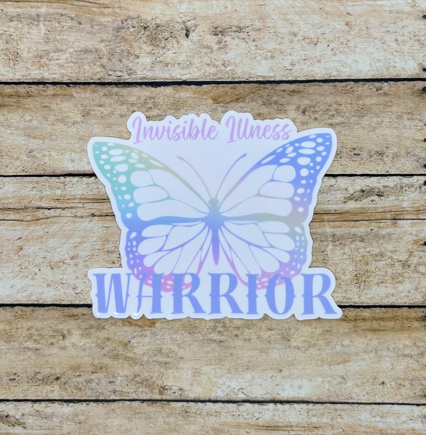 Invisible Illness Warrior Butterfly Sticker