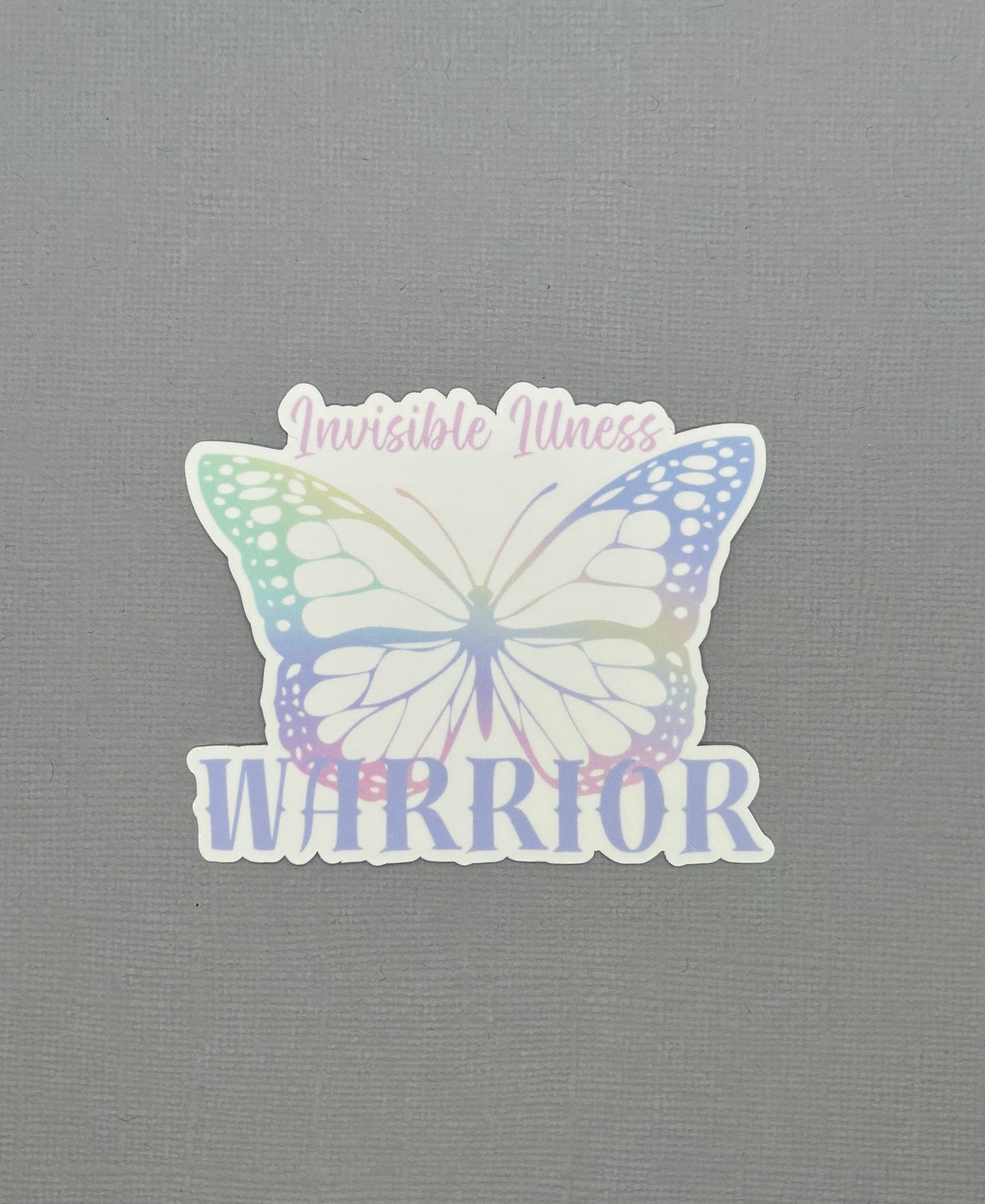 Invisible Illness Warrior Butterfly Sticker