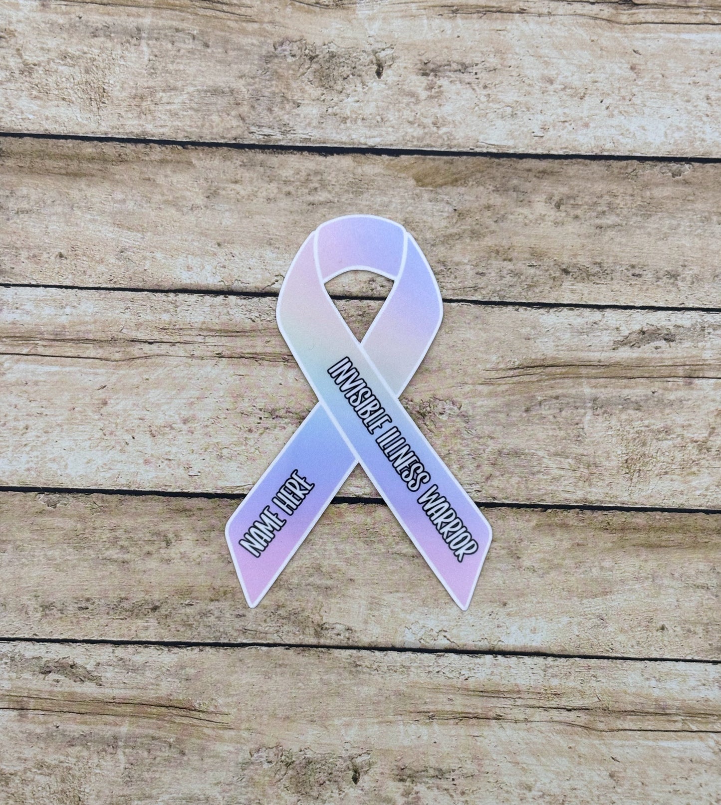 Invisible Illness Warrior Custom Ribbon Sticker