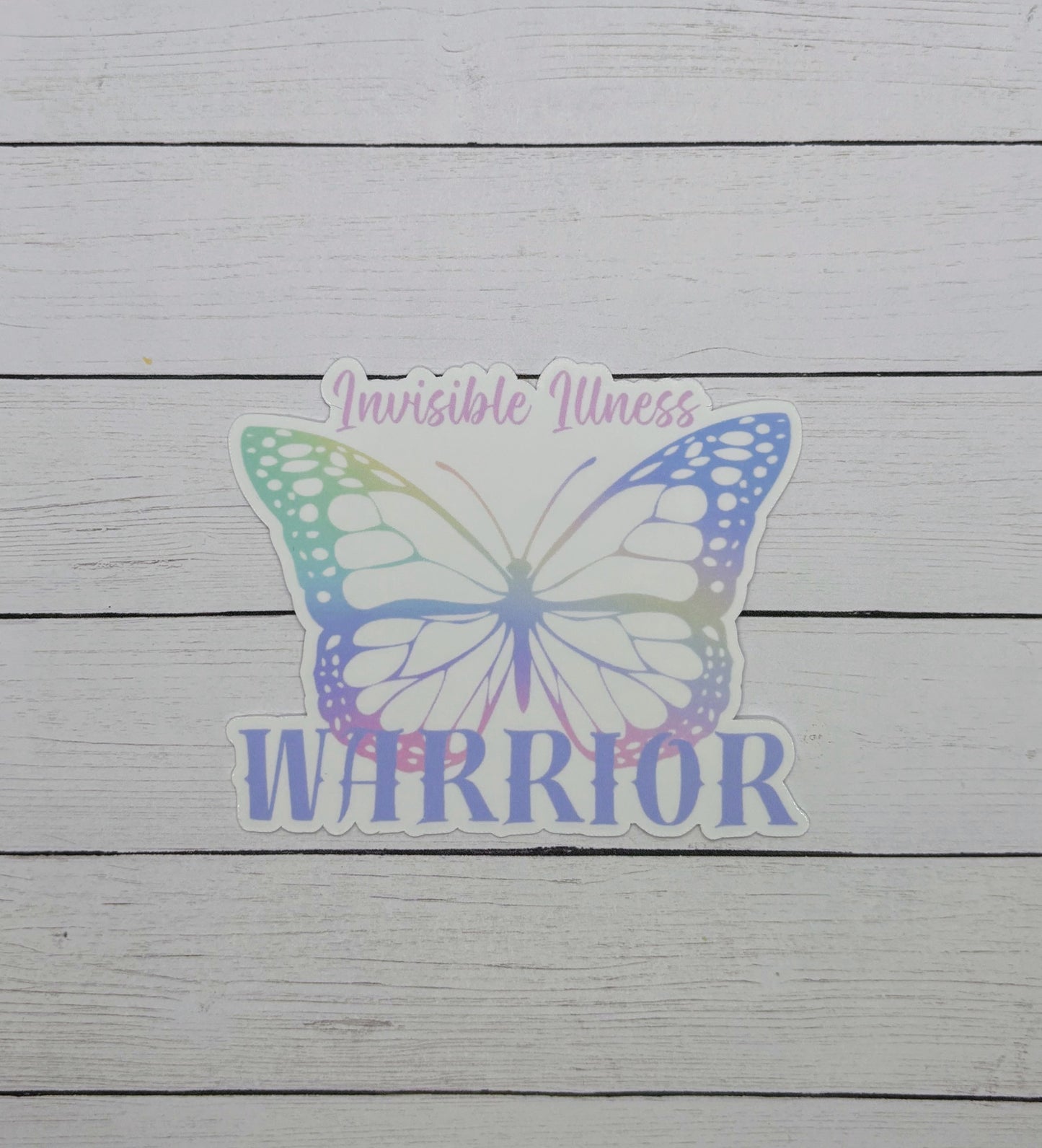 Invisible Illness Warrior Butterfly Sticker