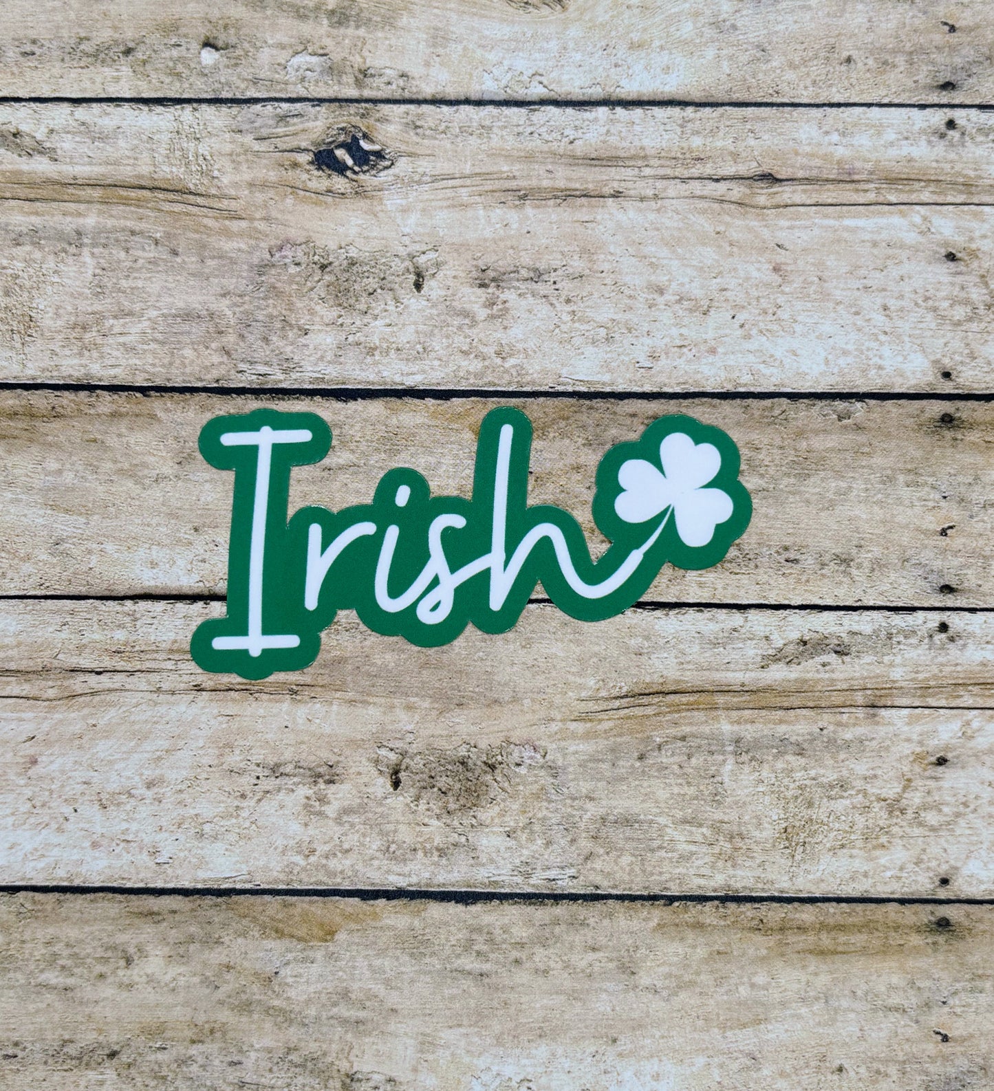 Irish with Shamrock Sticker