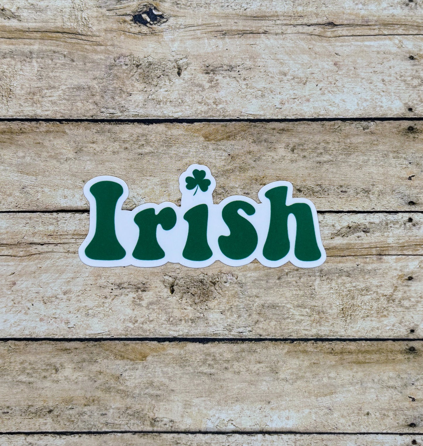 Irish with Shamrock Sticker