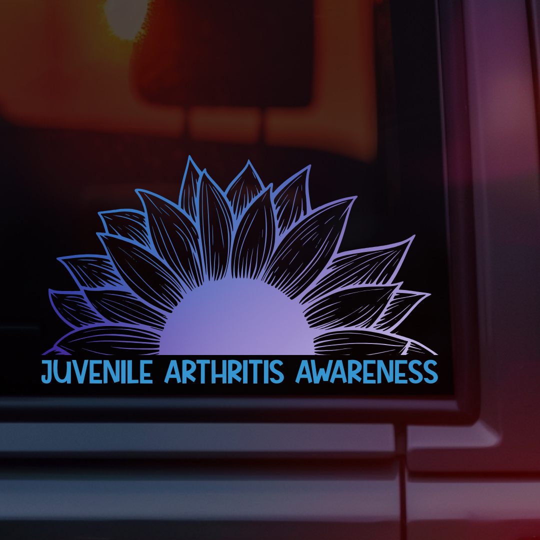 Juvenile Arthritis Awareness Sunflower Car Decal