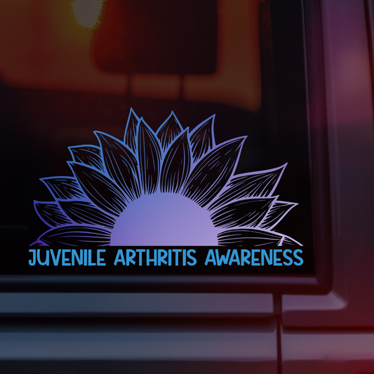 Juvenile Arthritis Awareness Sunflower Car Decal