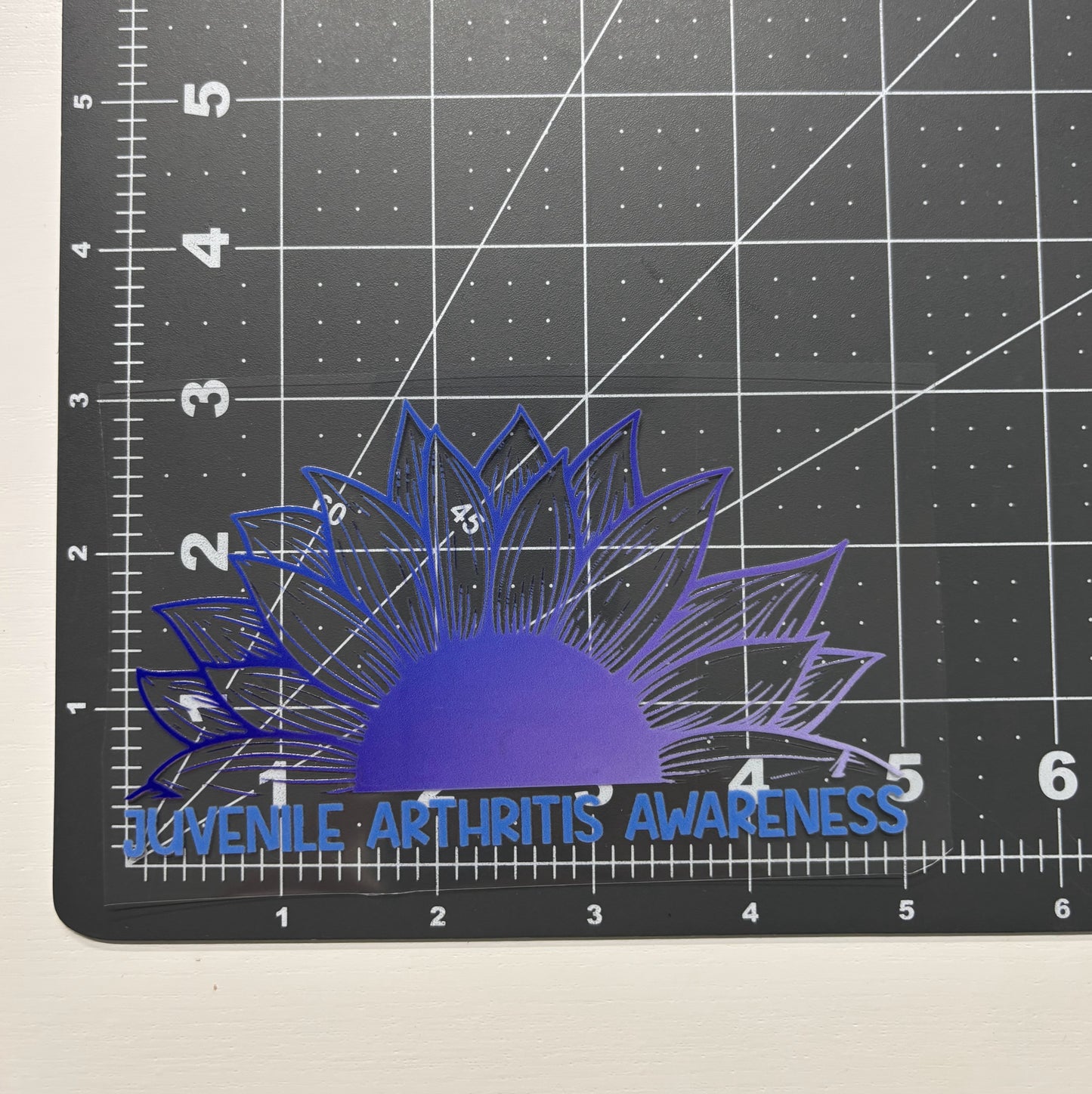 Juvenile Arthritis Awareness Sunflower Car Decal