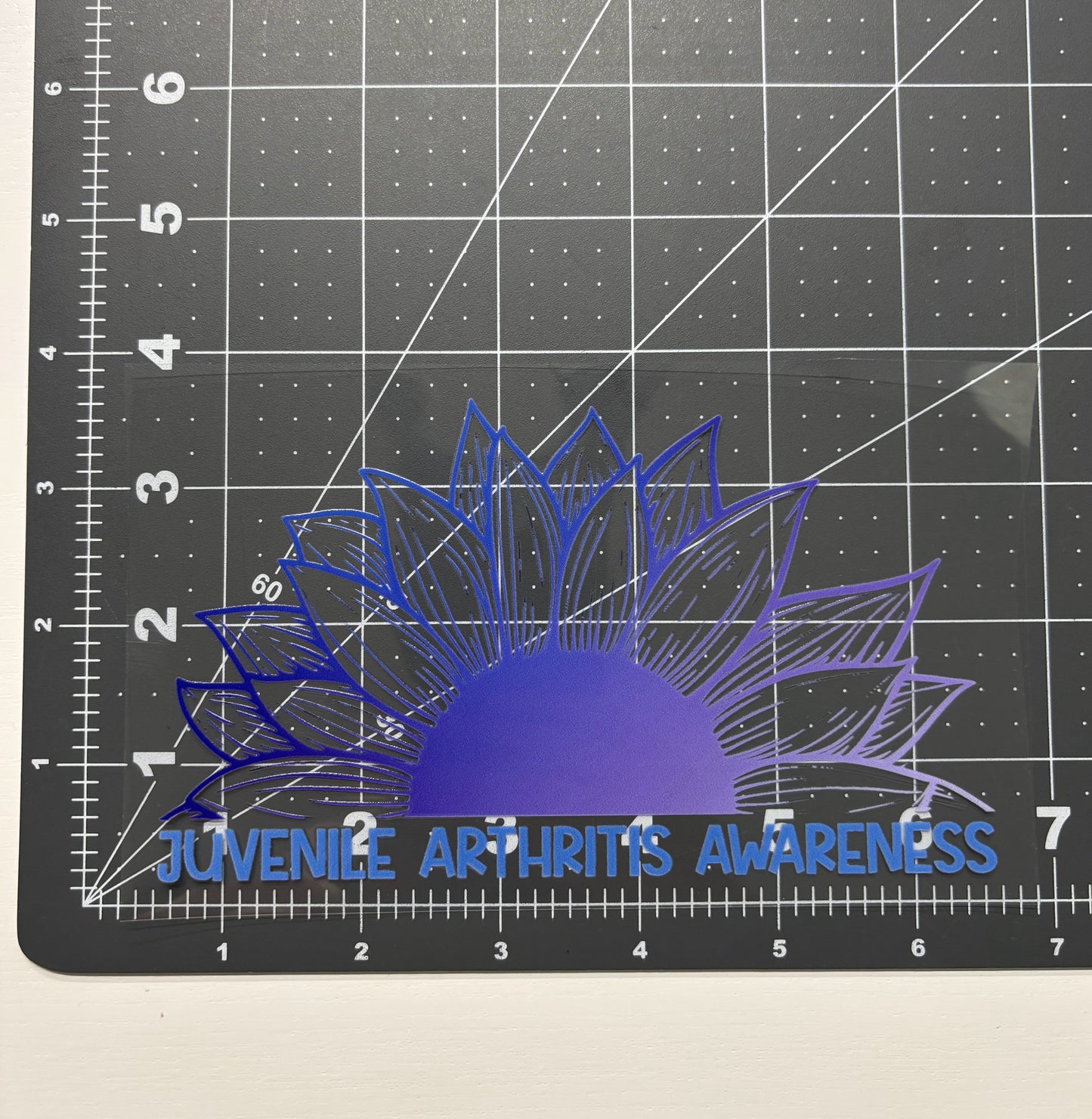 Juvenile Arthritis Awareness Sunflower Car Decal