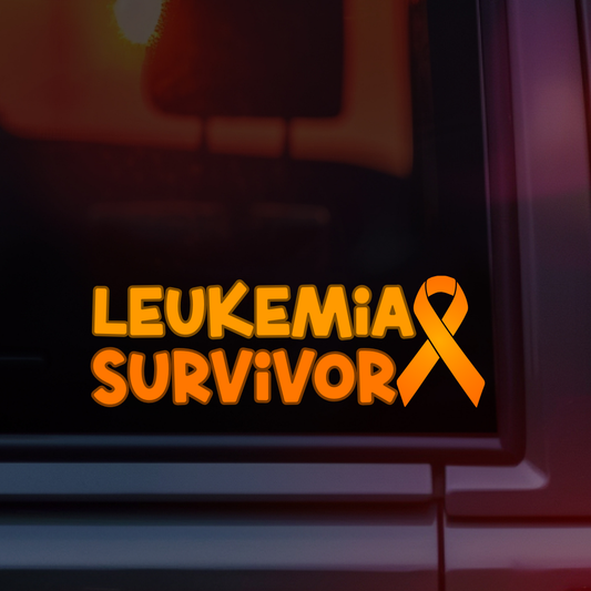 Leukemia Survivor with Ribbon Car Decal