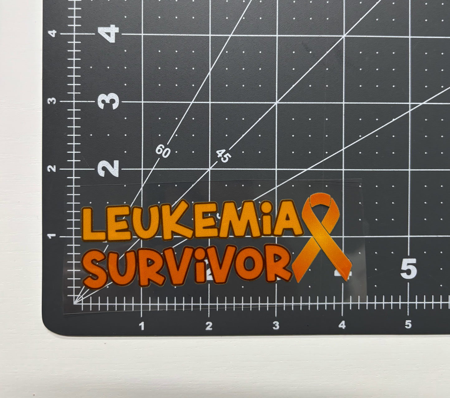 Leukemia Survivor with Ribbon Car Decal