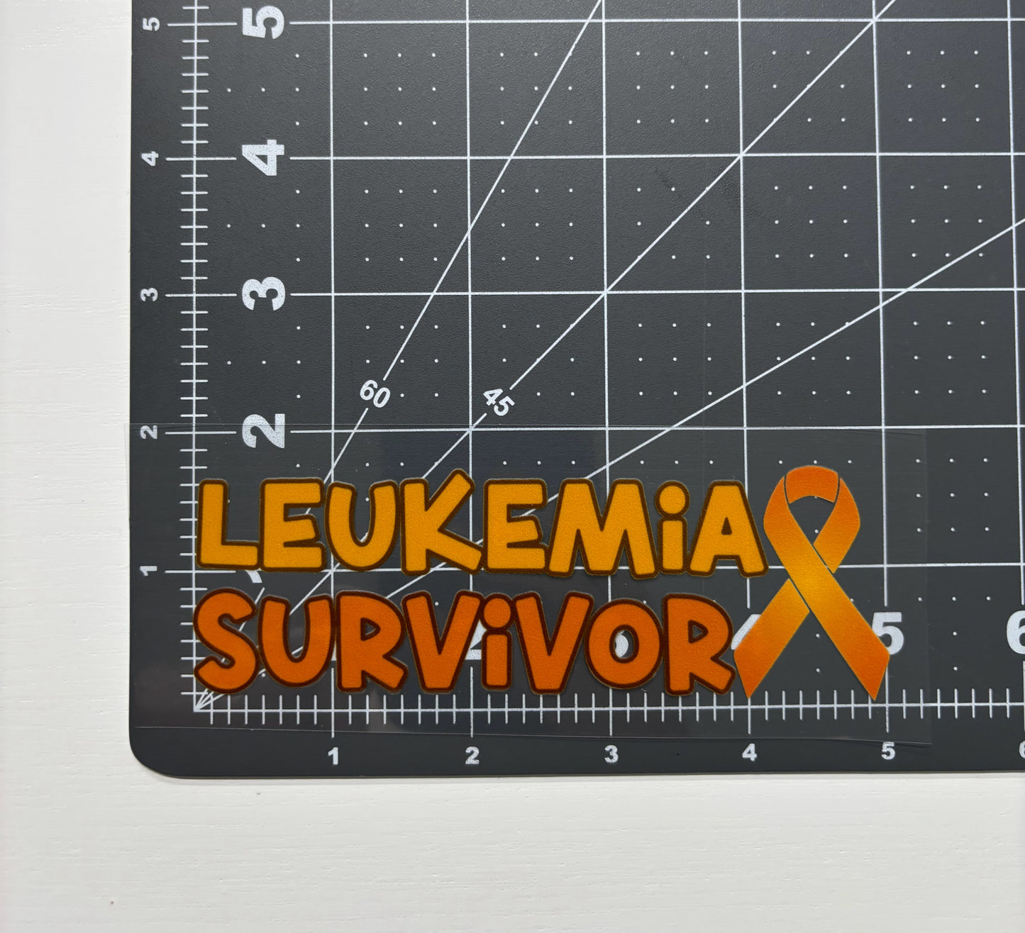 Leukemia Survivor with Ribbon Car Decal
