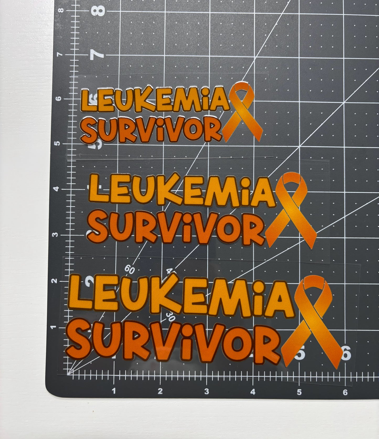 Leukemia Survivor with Ribbon Car Decal
