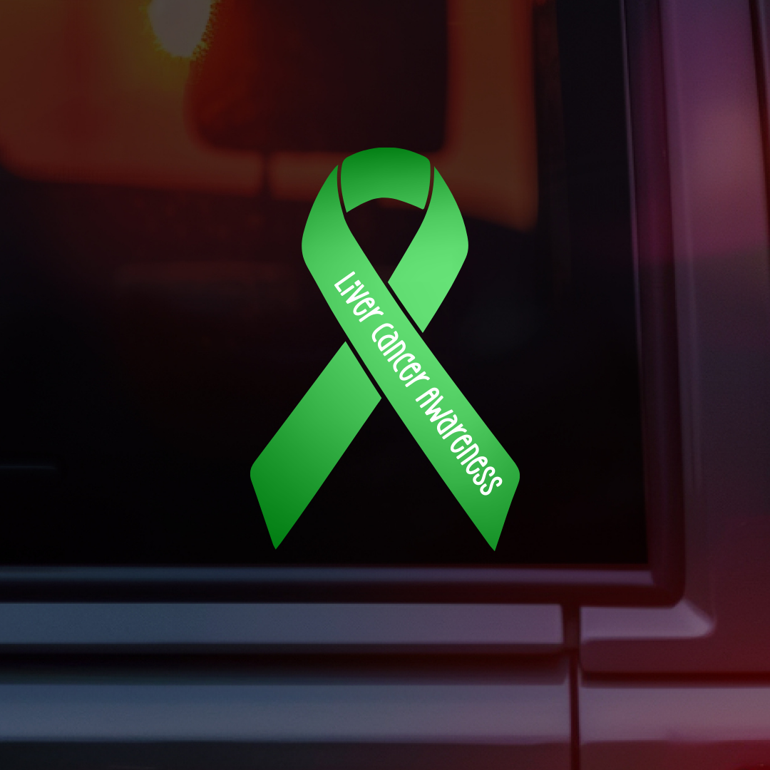 Liver Cancer Awareness Ribbon Car Decal