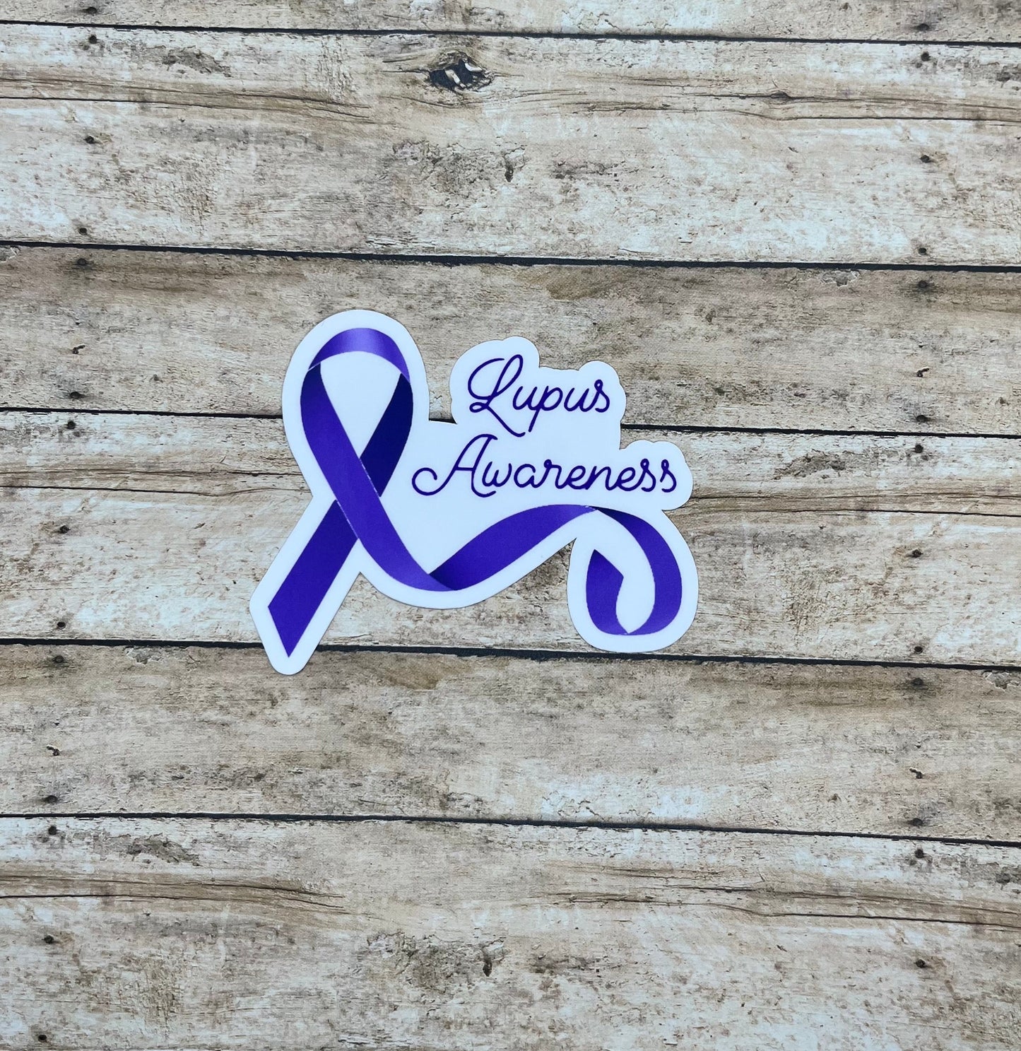 Lupus Awareness Purple Ribbon Sticker