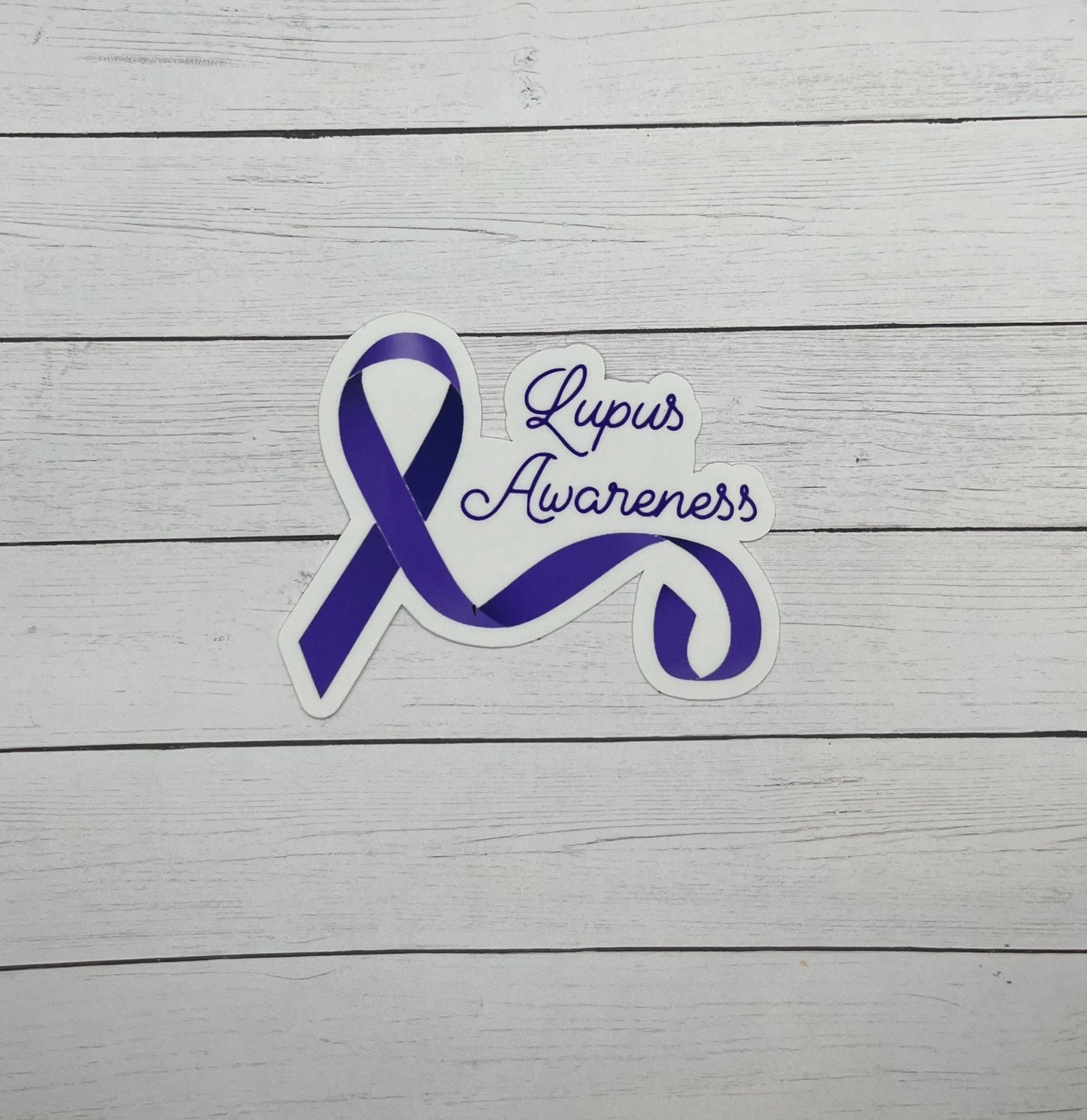 Lupus Awareness Purple Ribbon Sticker