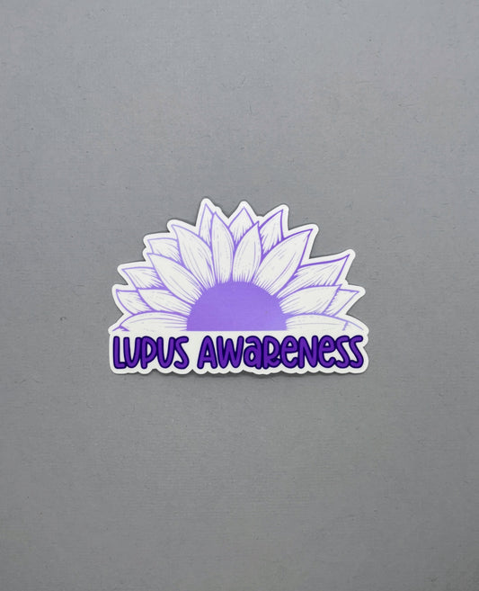 Lupus Awareness Sunflower Sticker