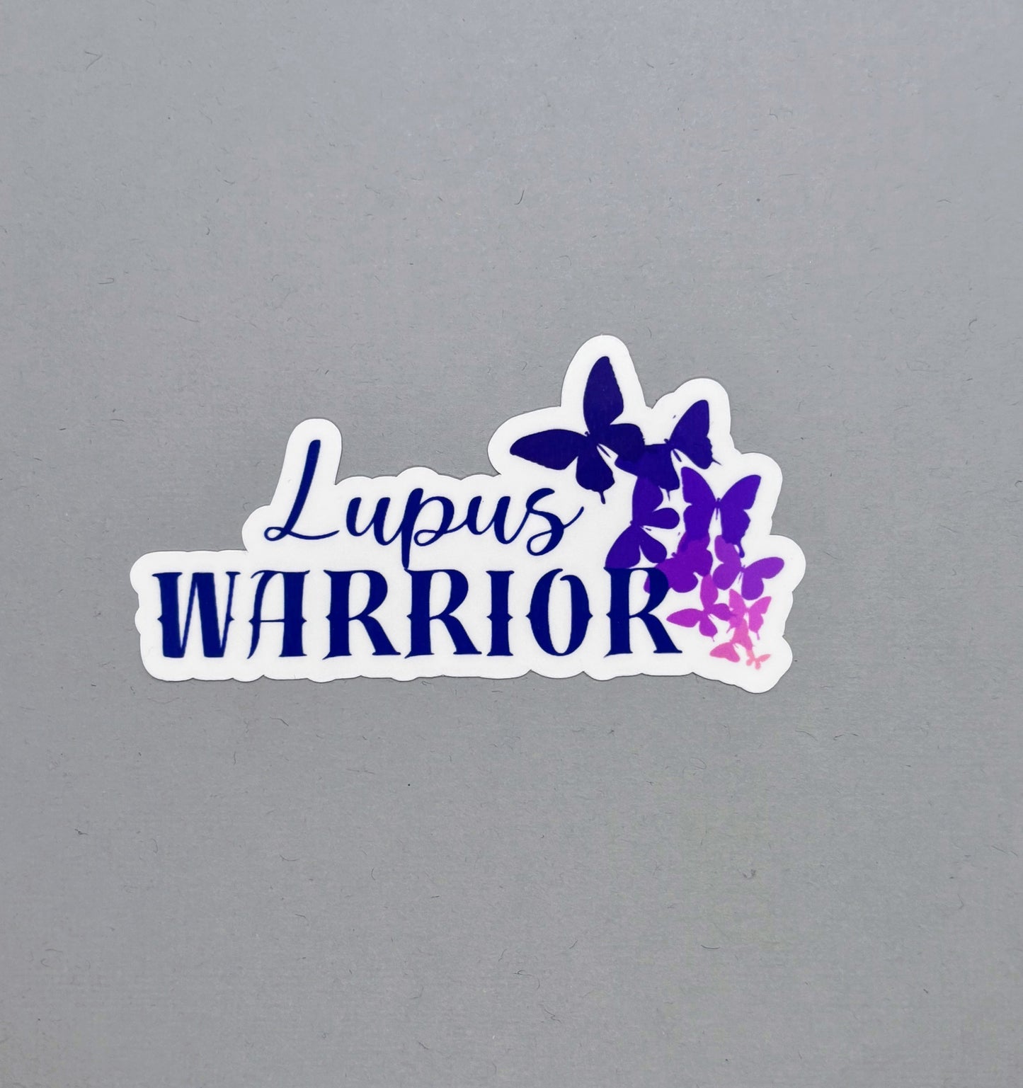 Lupus Warrior Purple Butterflies Sticker