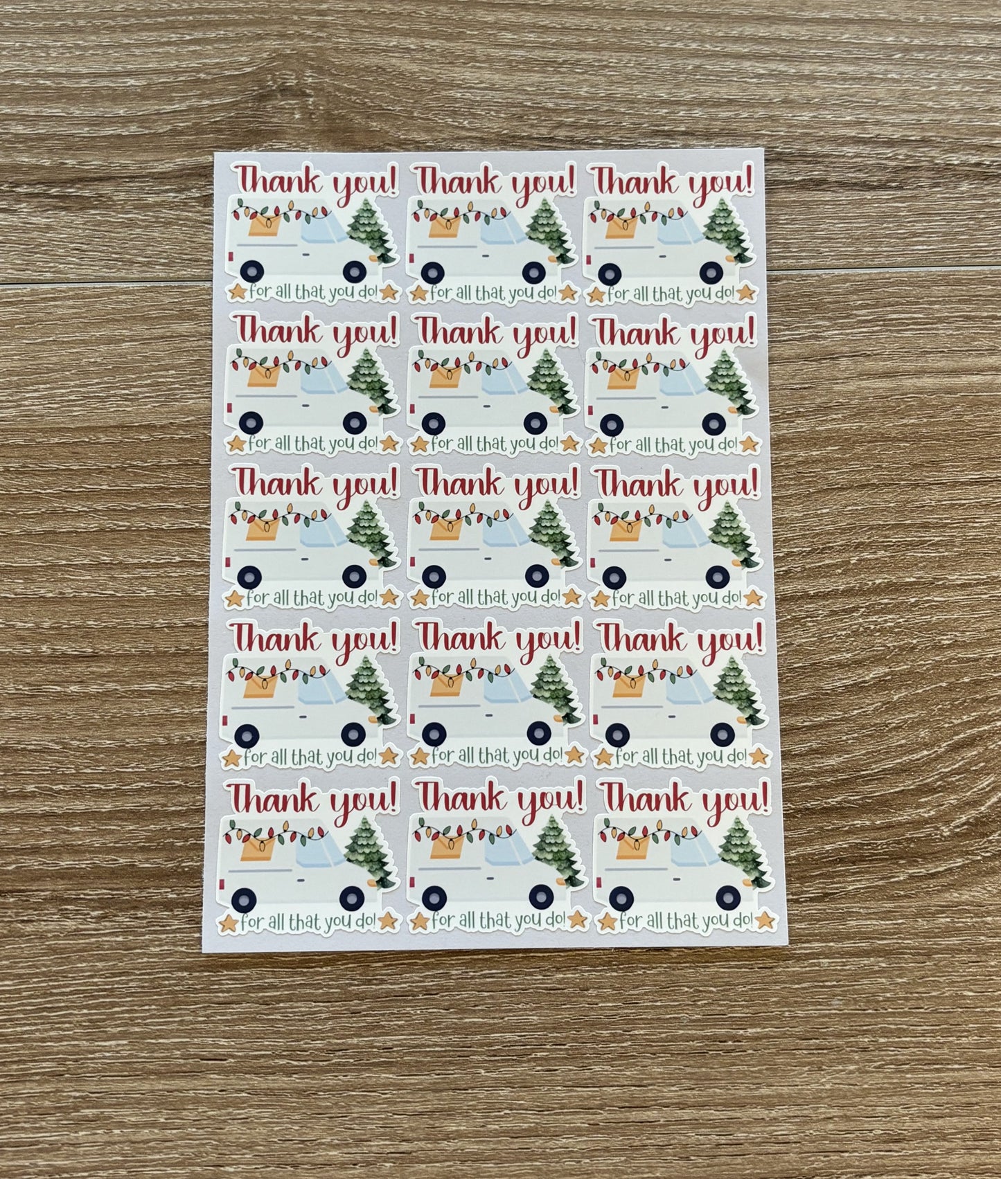 Thank you Mail Carrier Holiday Packaging Stickers