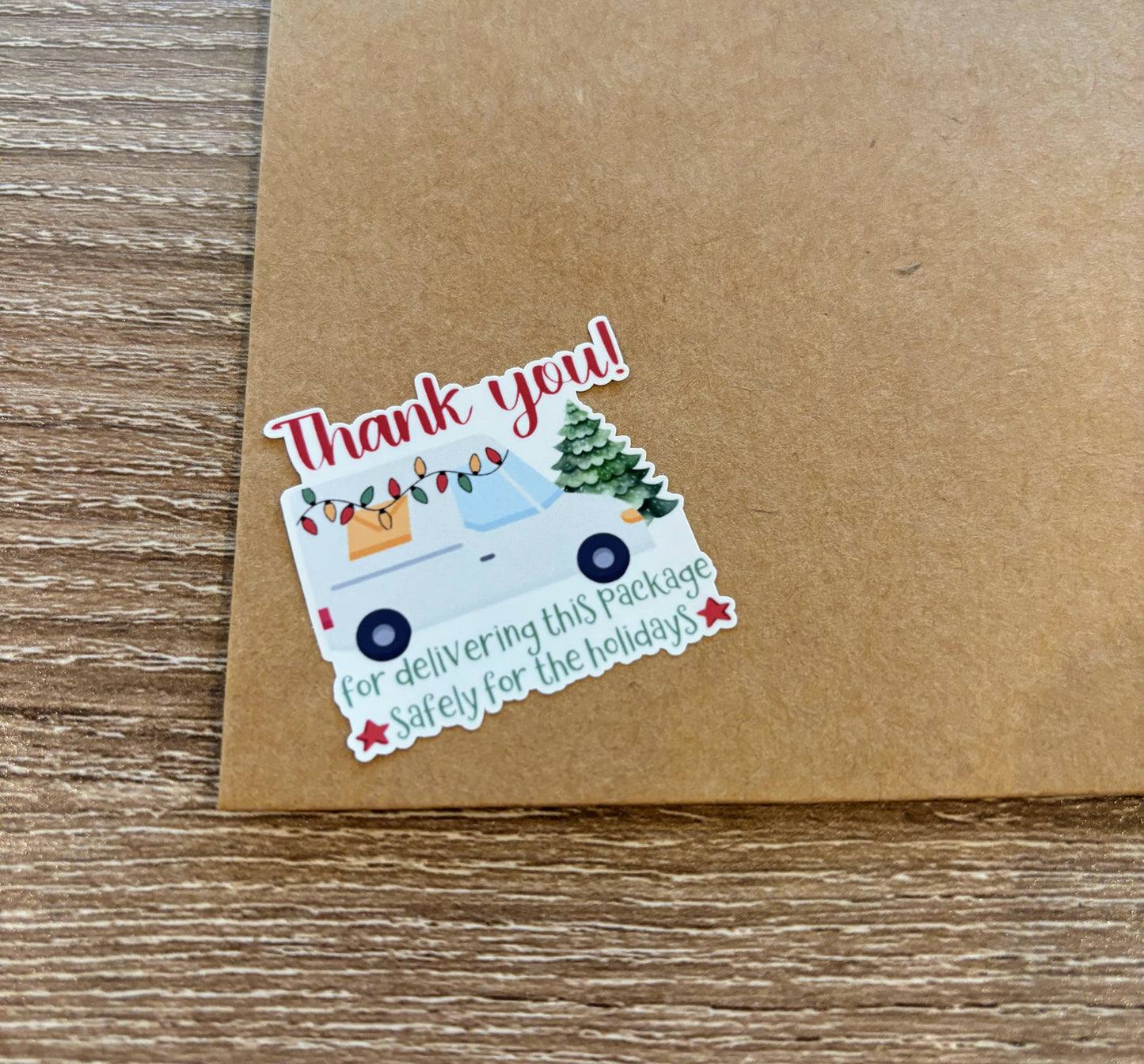 Thank you Mail Carrier Holiday Packaging Stickers