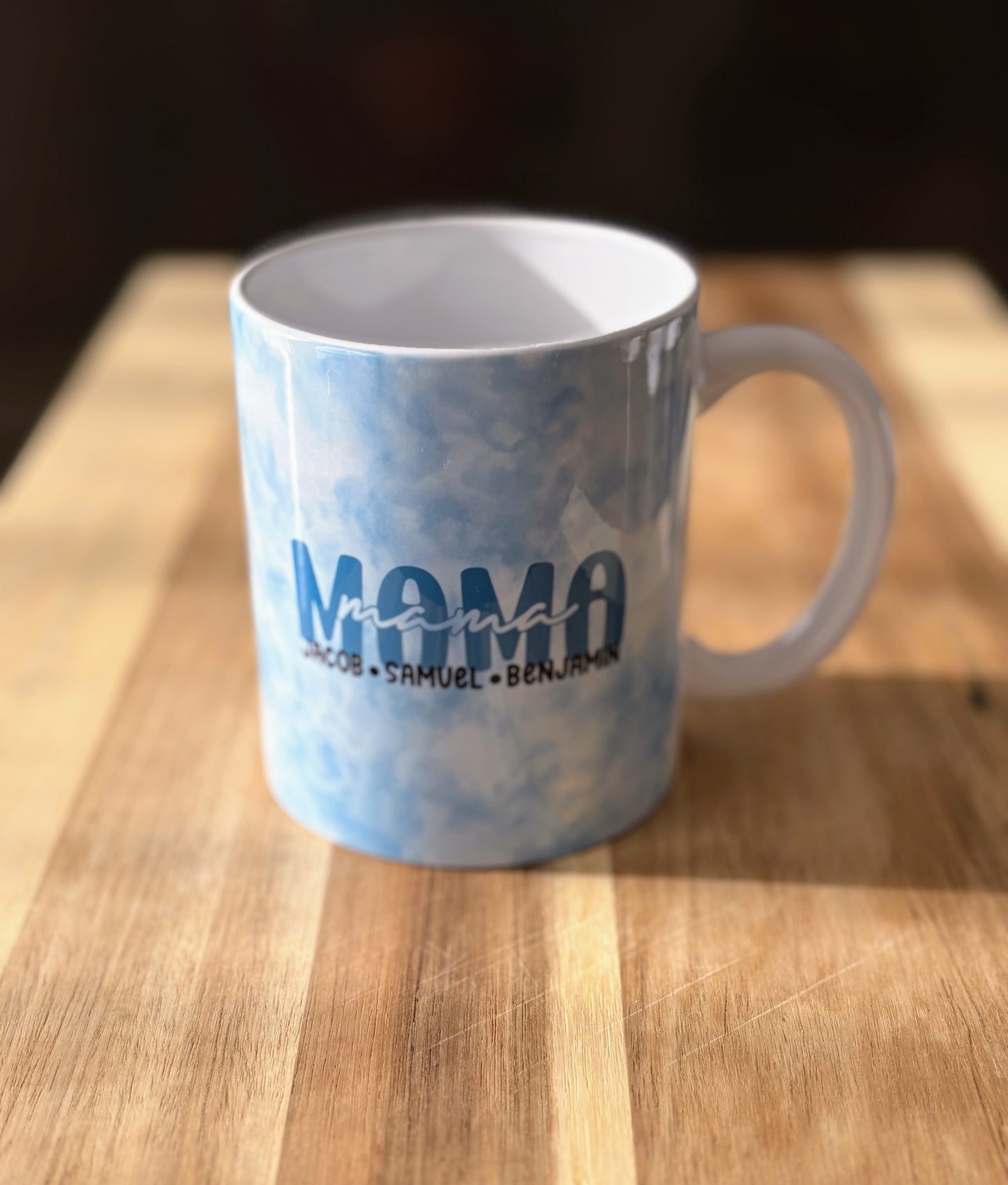 Mama Customizable 12 oz Coffee Mug - Blue