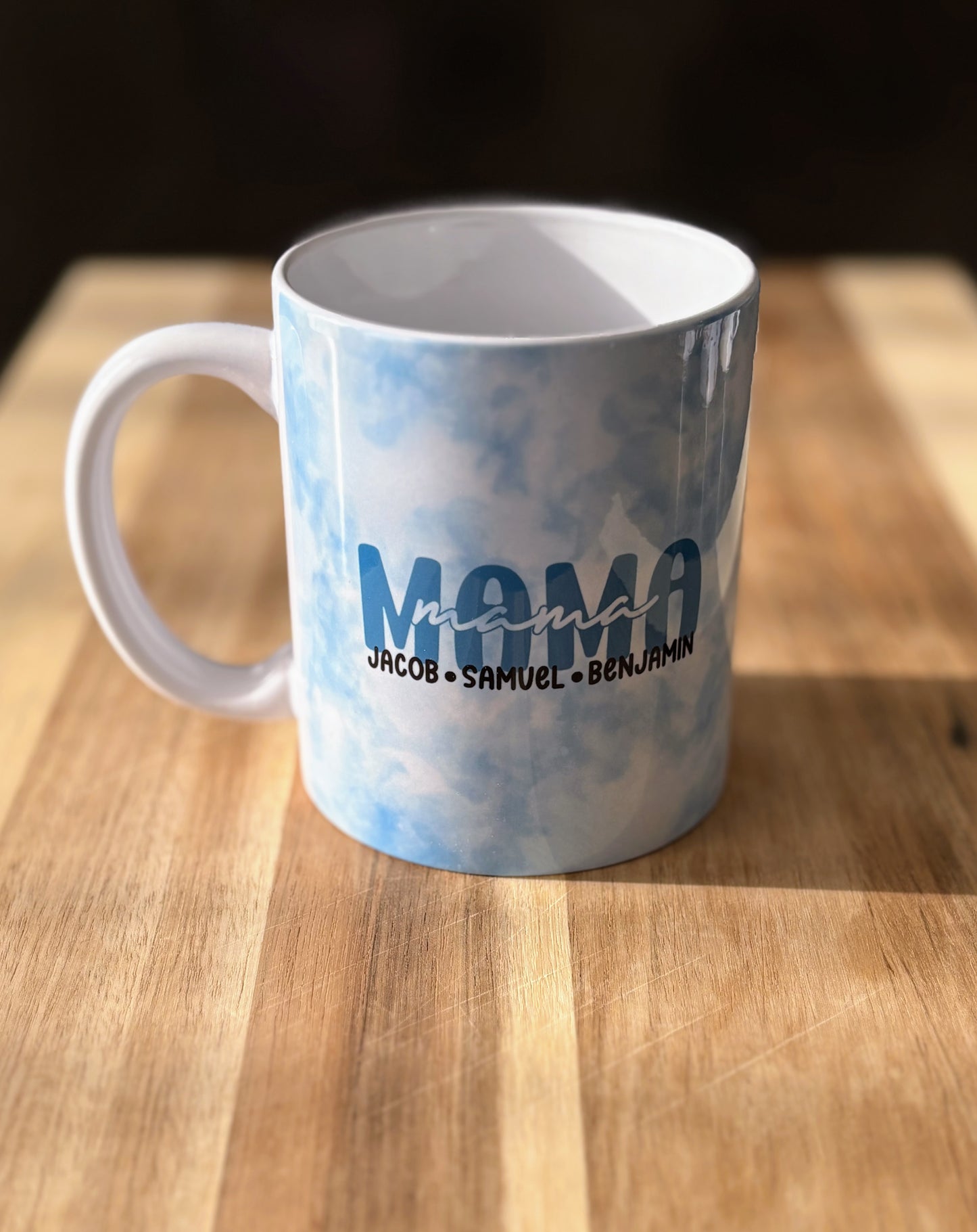 Mama Customizable 12 oz Coffee Mug - Blue