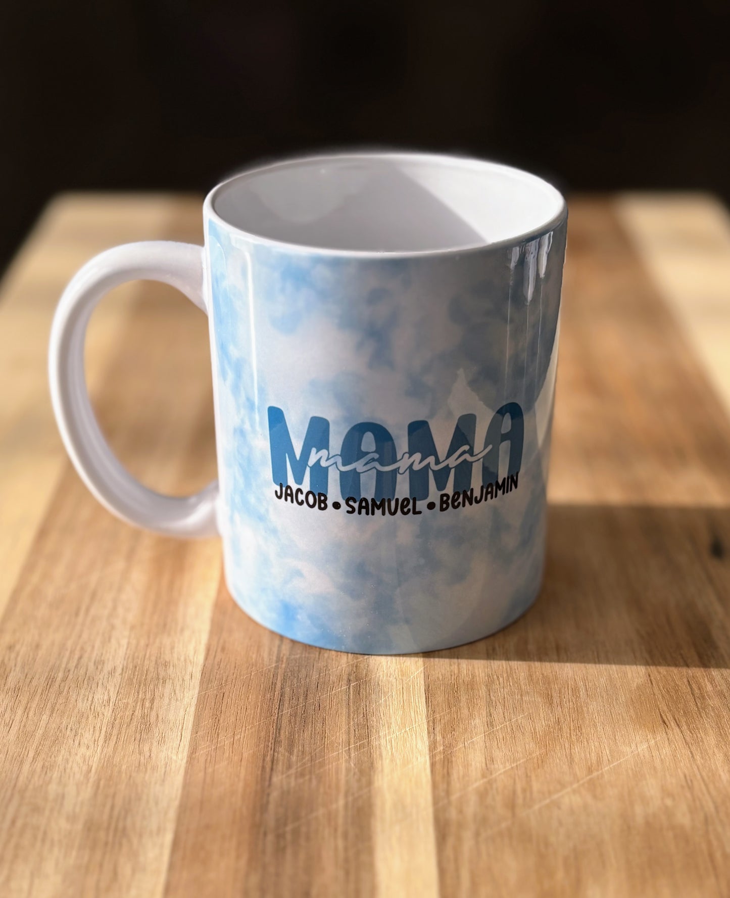 Mama Customizable 12 oz Coffee Mug - Blue