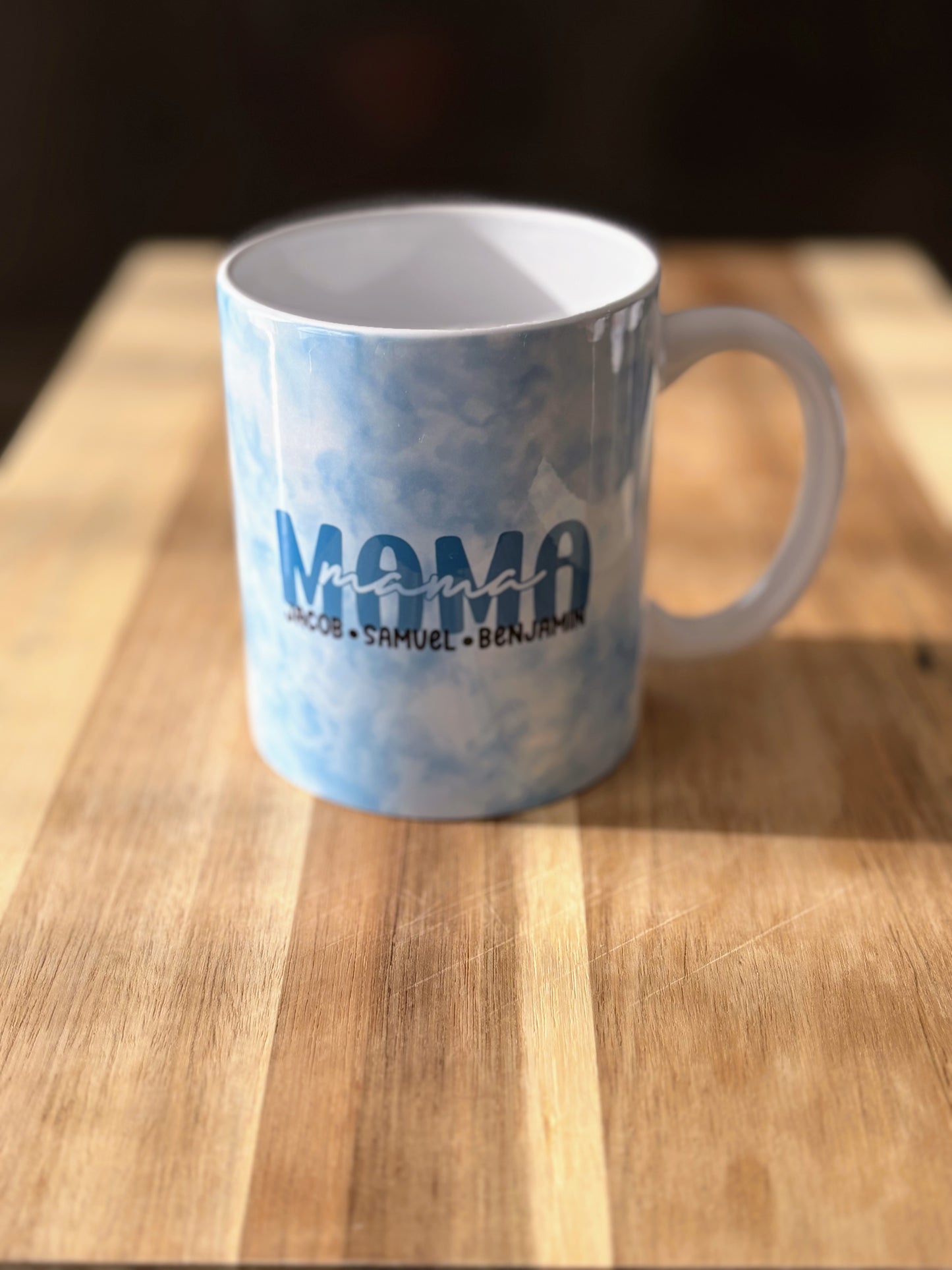 Mama Customizable 12 oz Coffee Mug - Blue