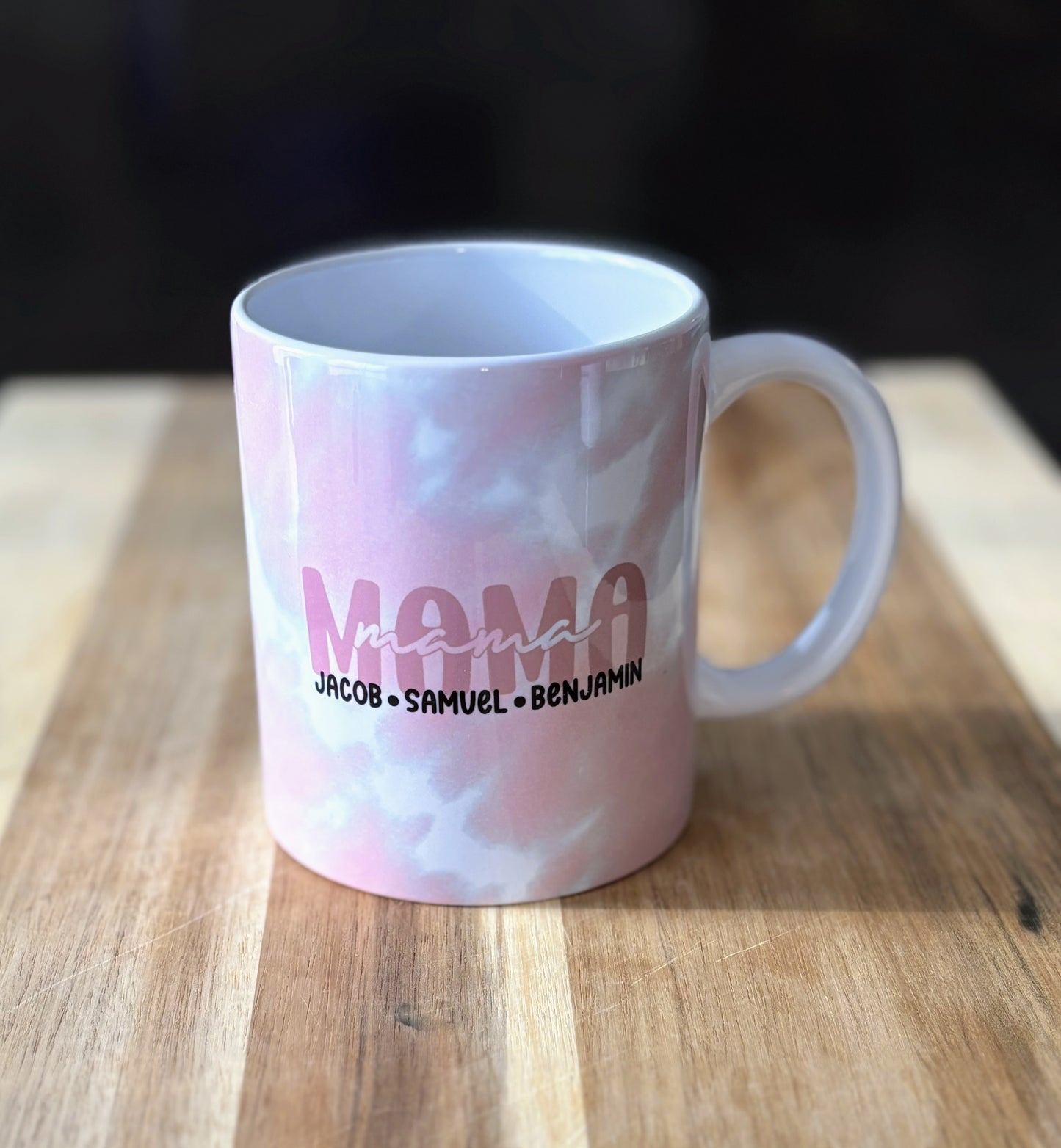 Mama Customizable 12 oz Coffee Mug - Pink